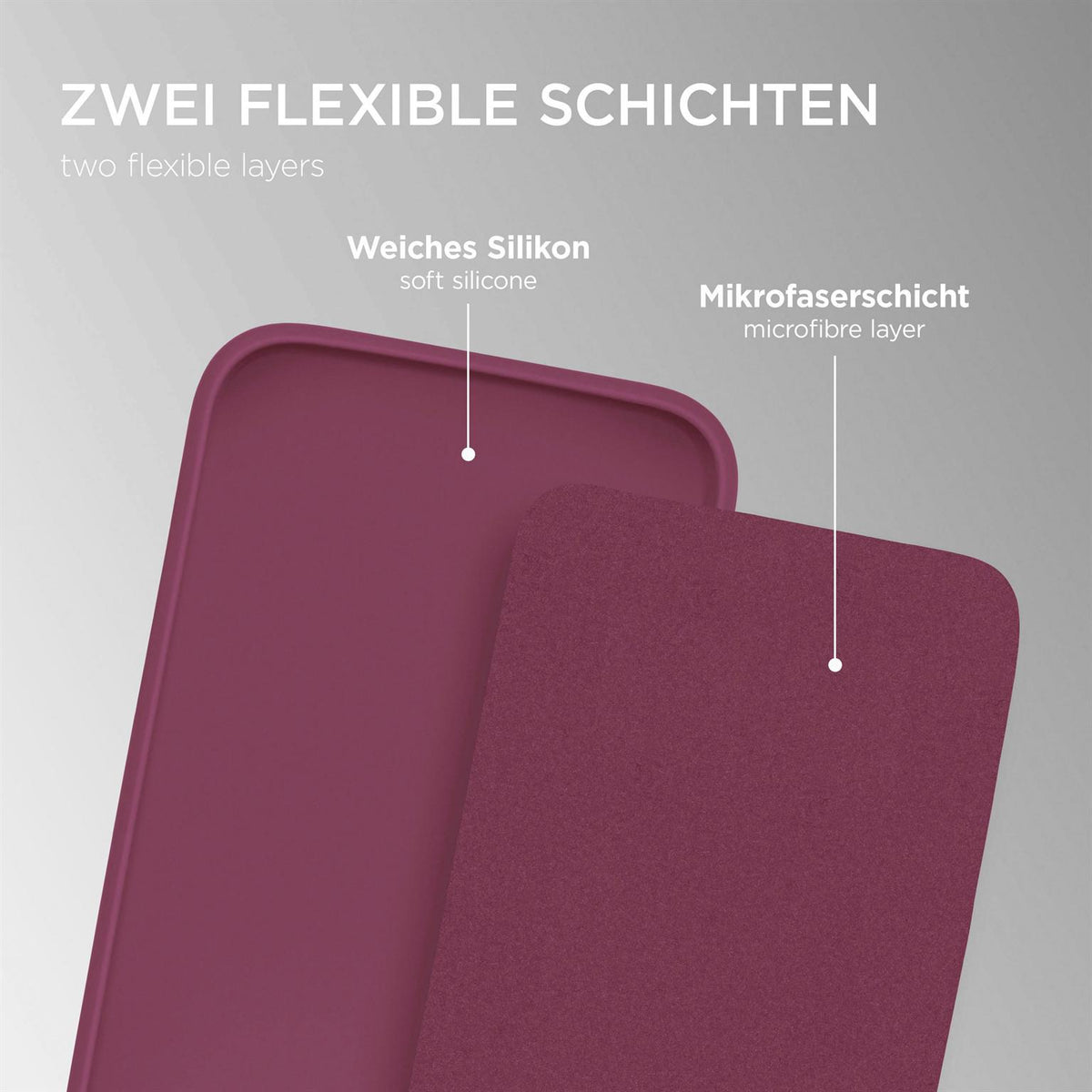 Soft Case für iPhone 18 Pro Max in der Farbe Pflaume (Lila / Violett)