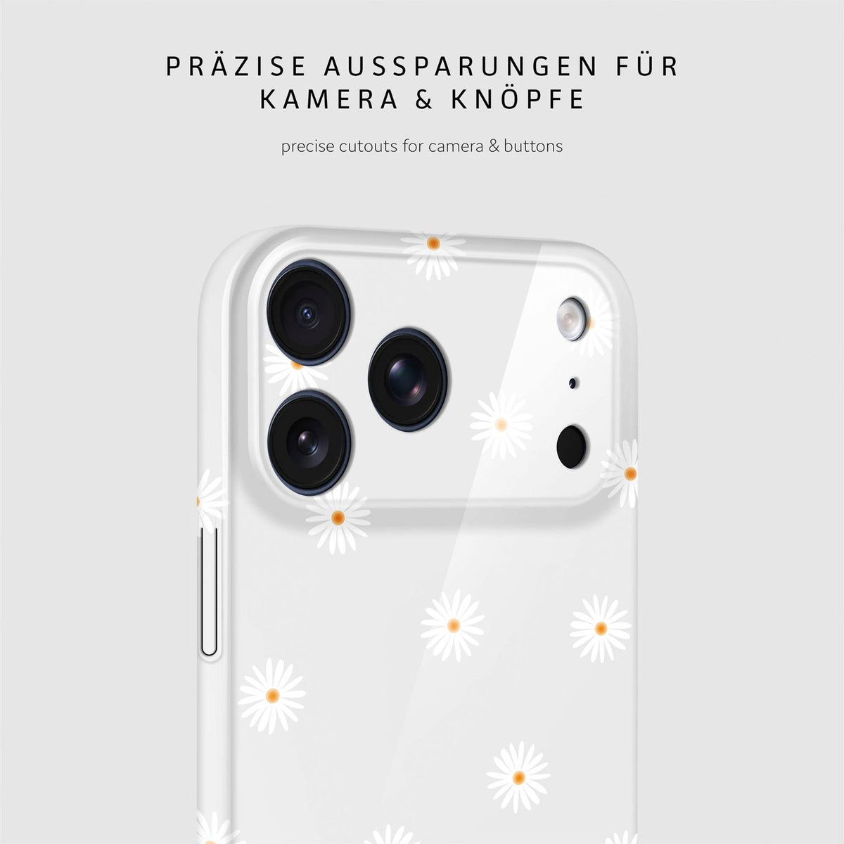Splash Case für iPhone 18 Pro Max in der Farbe Daisy Delight (Grau)