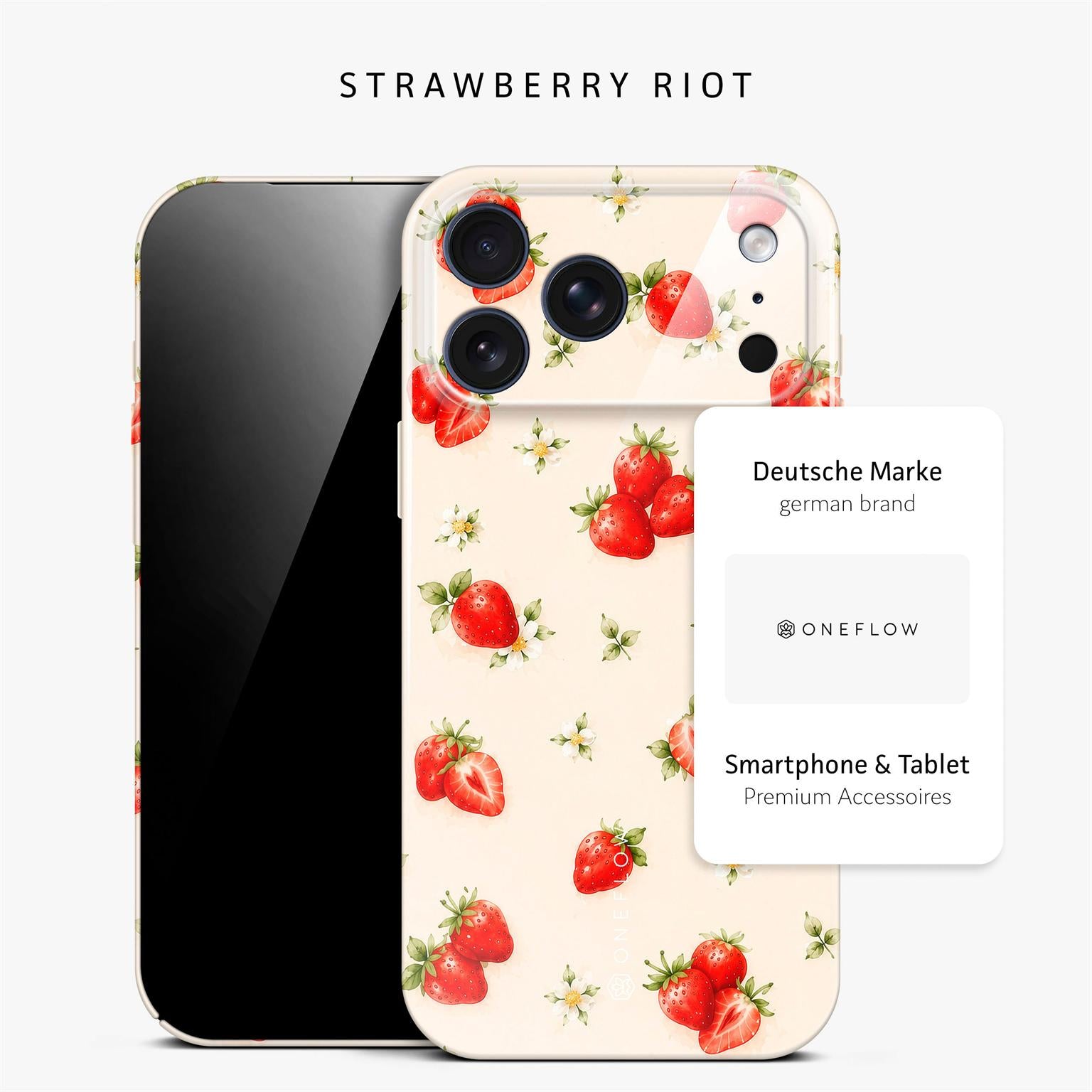 Splash Case für iPhone 18 Pro Max in der Farbe Strawberry Riot (Braun / Beige)