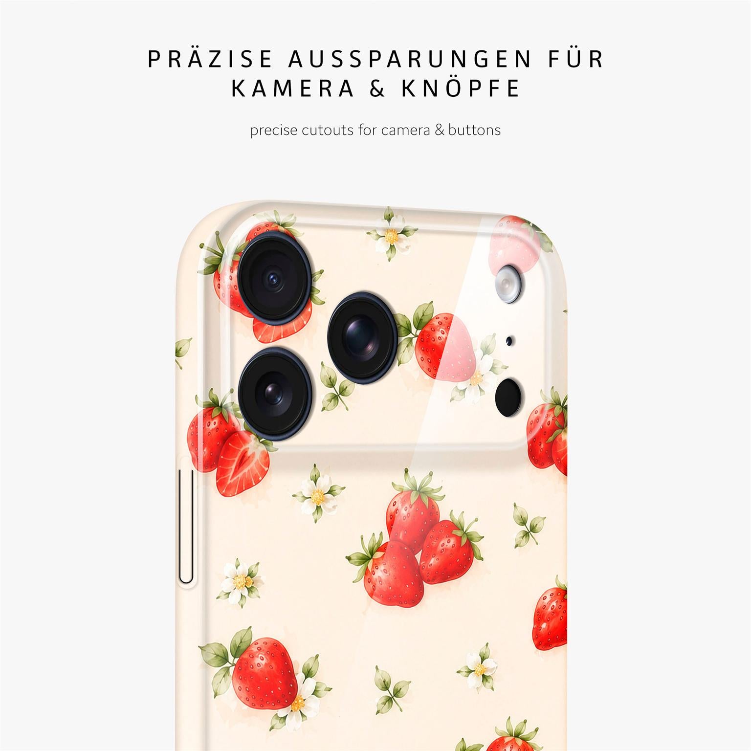 Splash Case für iPhone 18 Pro Max in der Farbe Strawberry Riot (Braun / Beige)