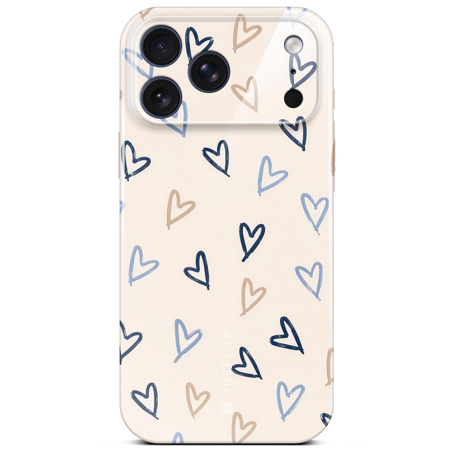 Splash Case für iPhone 18 Pro Max in der Farbe Denim Doodles (Braun / Beige)