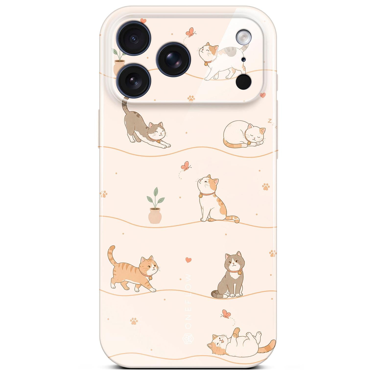 Splash Case für iPhone 18 Pro Max in der Farbe Catnap Club (Braun / Beige)