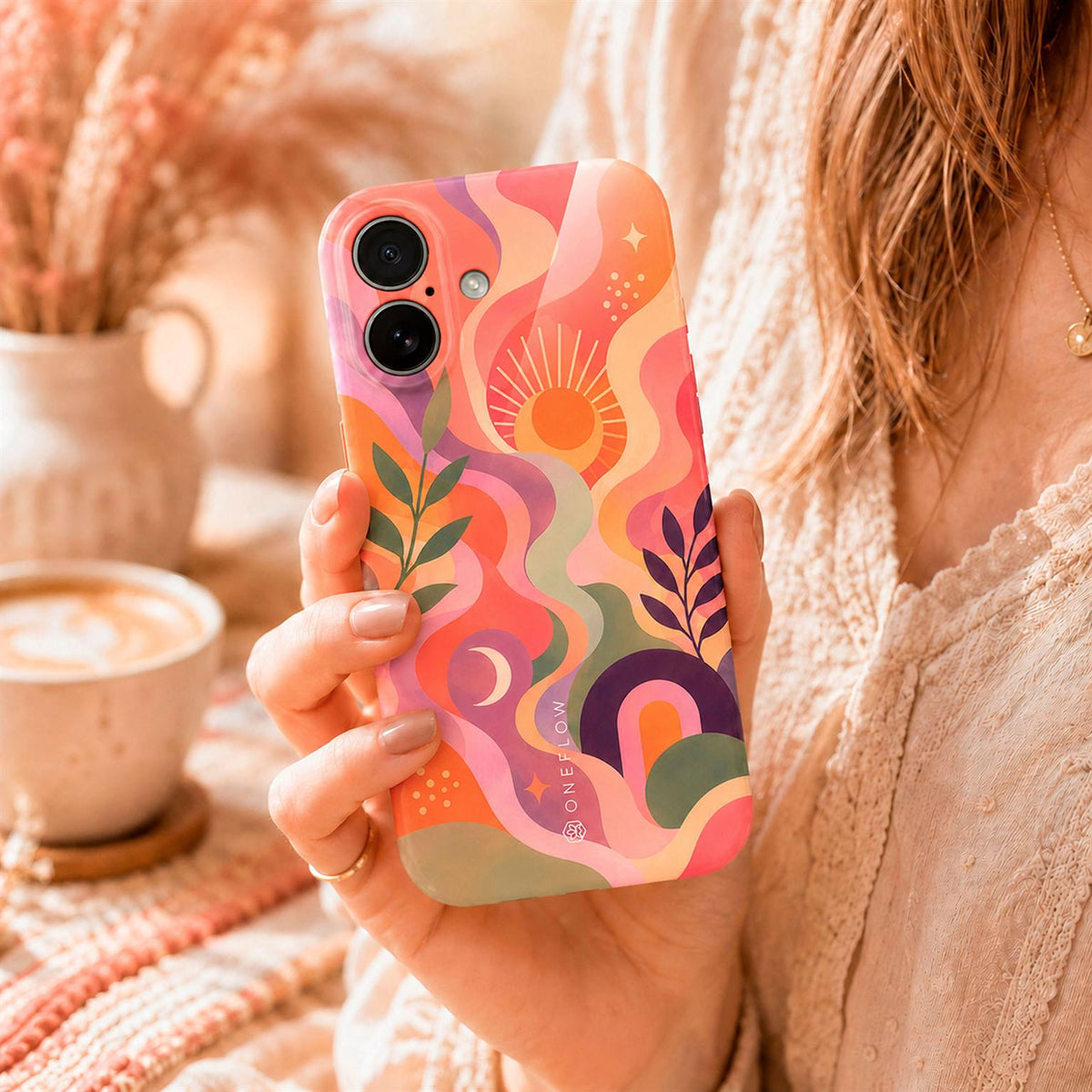 Splash Case für iPhone 18 Pro Max in der Farbe Peach Eclipse (Mehrfarbig (bunt))