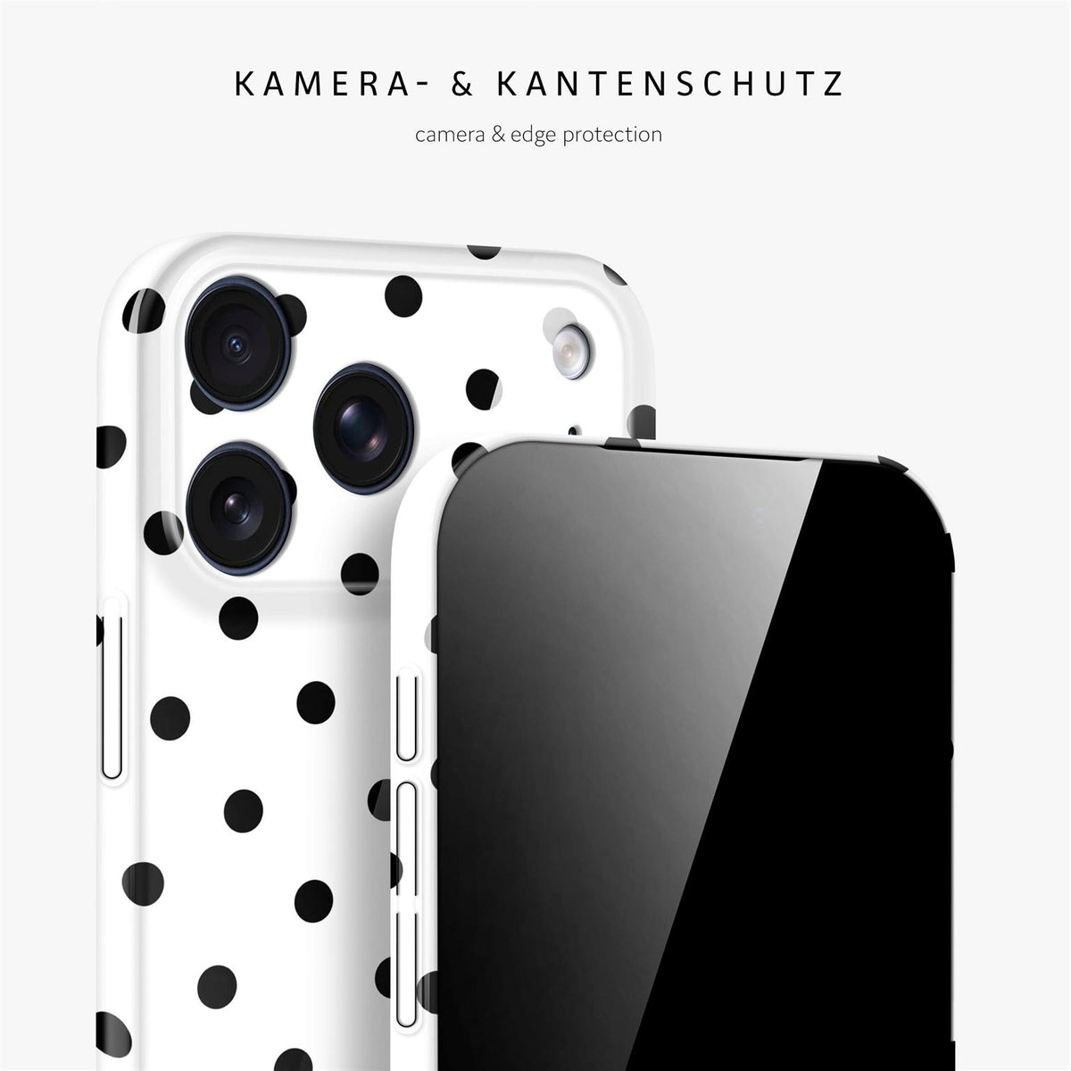 Splash Case für iPhone 18 Pro Max in der Farbe Polka Noir (Weiß)