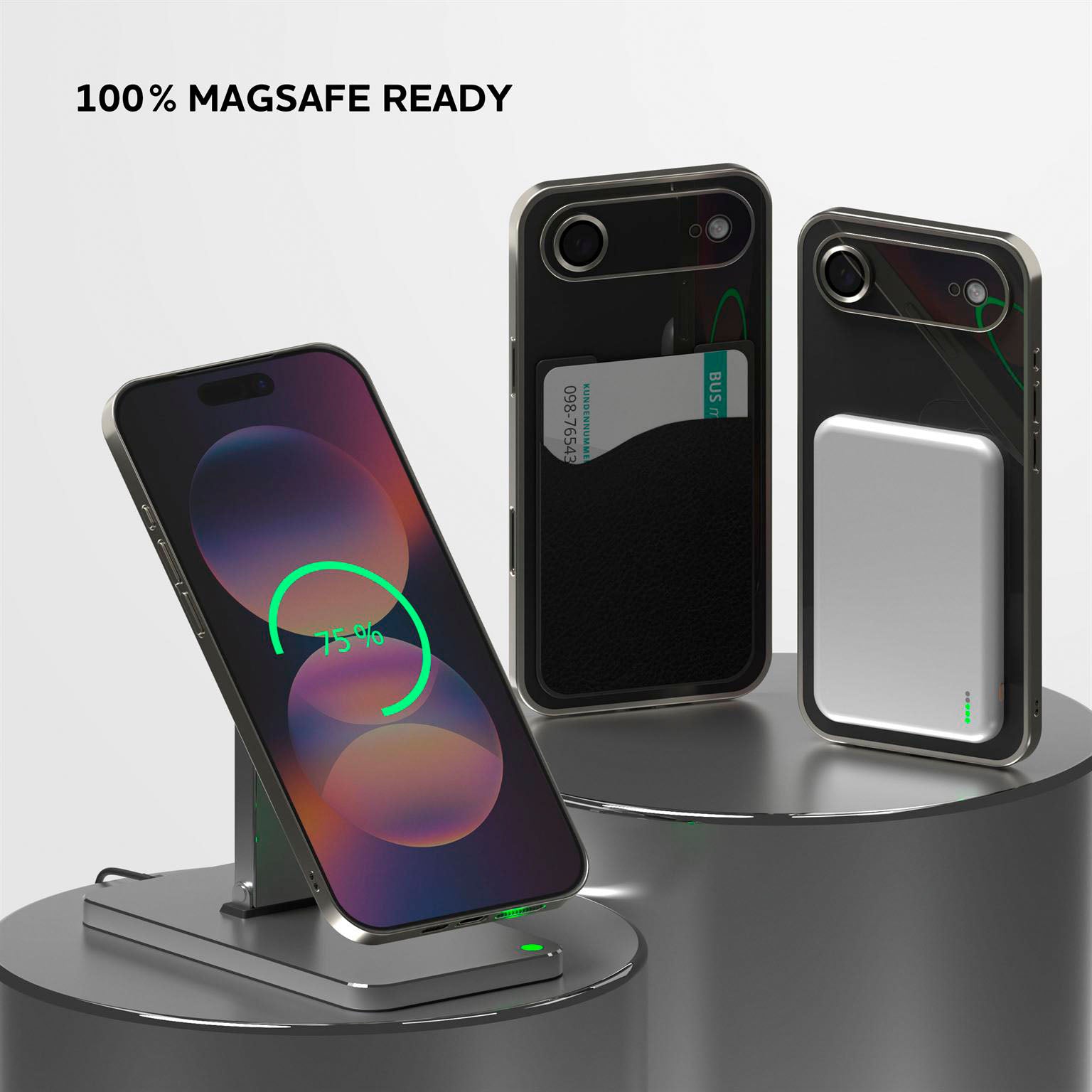 Aura Case für iPhone Air in der Farbe Titan Glow (Silber)