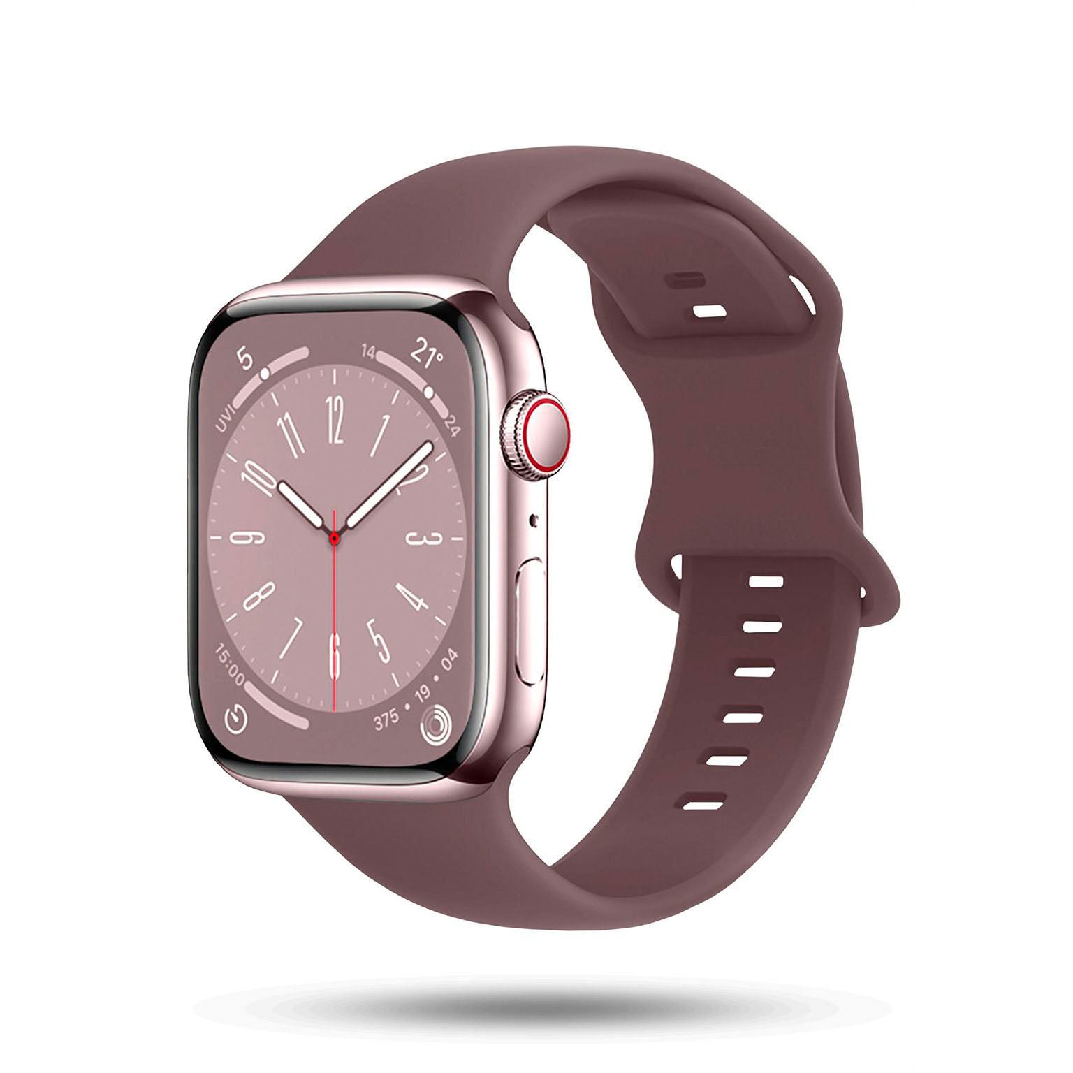 Soft Band für Apple Watch 11 (42mm) in der Farbe Smoky Plum (Braun / Beige)