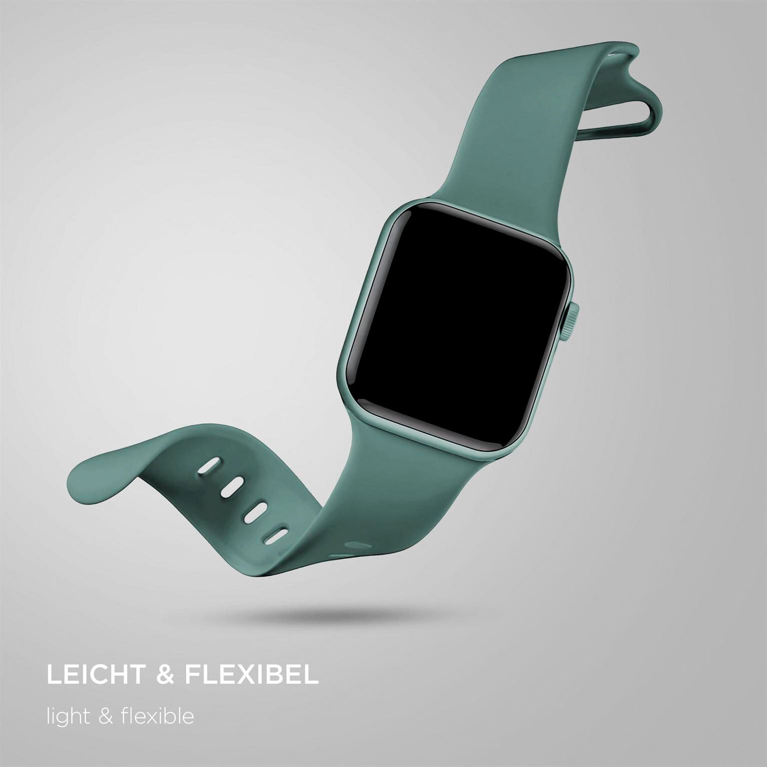 Soft Band für Apple Watch 11 (42mm) in der Farbe Evergreen (Grün)