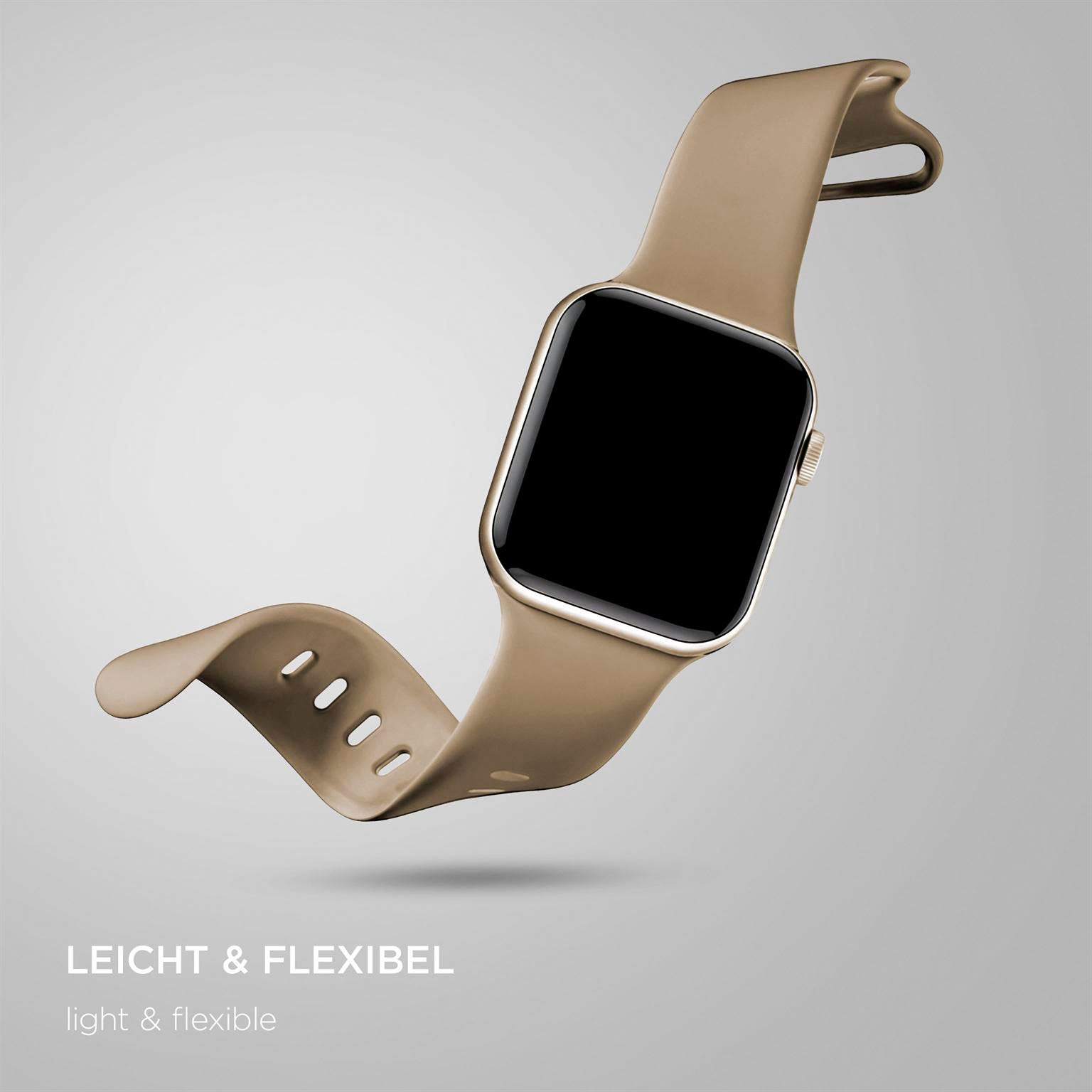 Soft Band für Apple Watch 11 (42mm) in der Farbe Desert Dune (Braun / Beige)