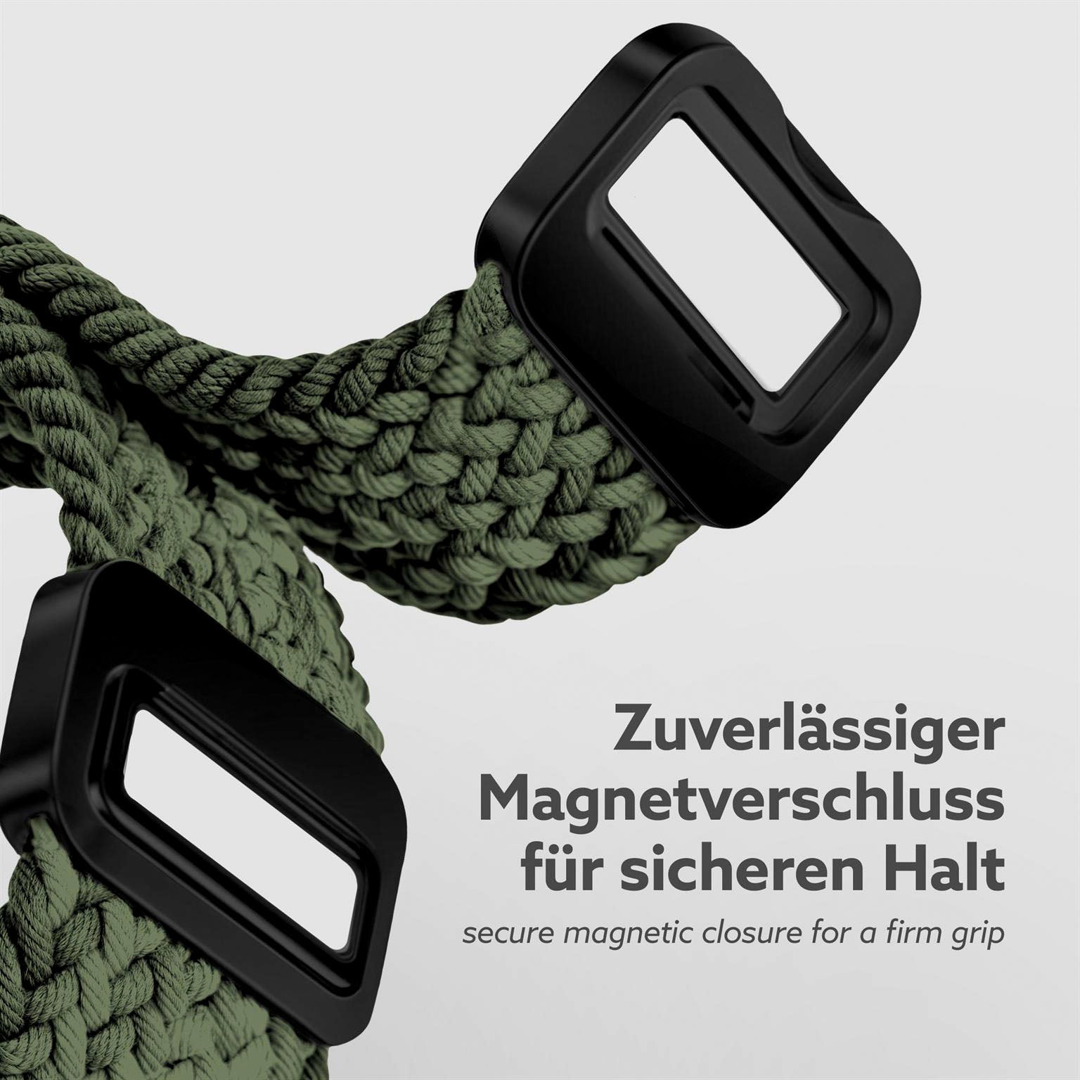 Casual Loop für Apple Watch 11 (42mm) in der Farbe Olive Green (Grün)