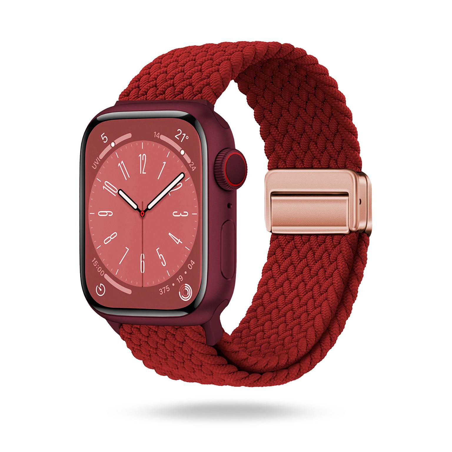 Casual Loop für Apple Watch 11 (42mm) in der Farbe Ruby Red (Rot)