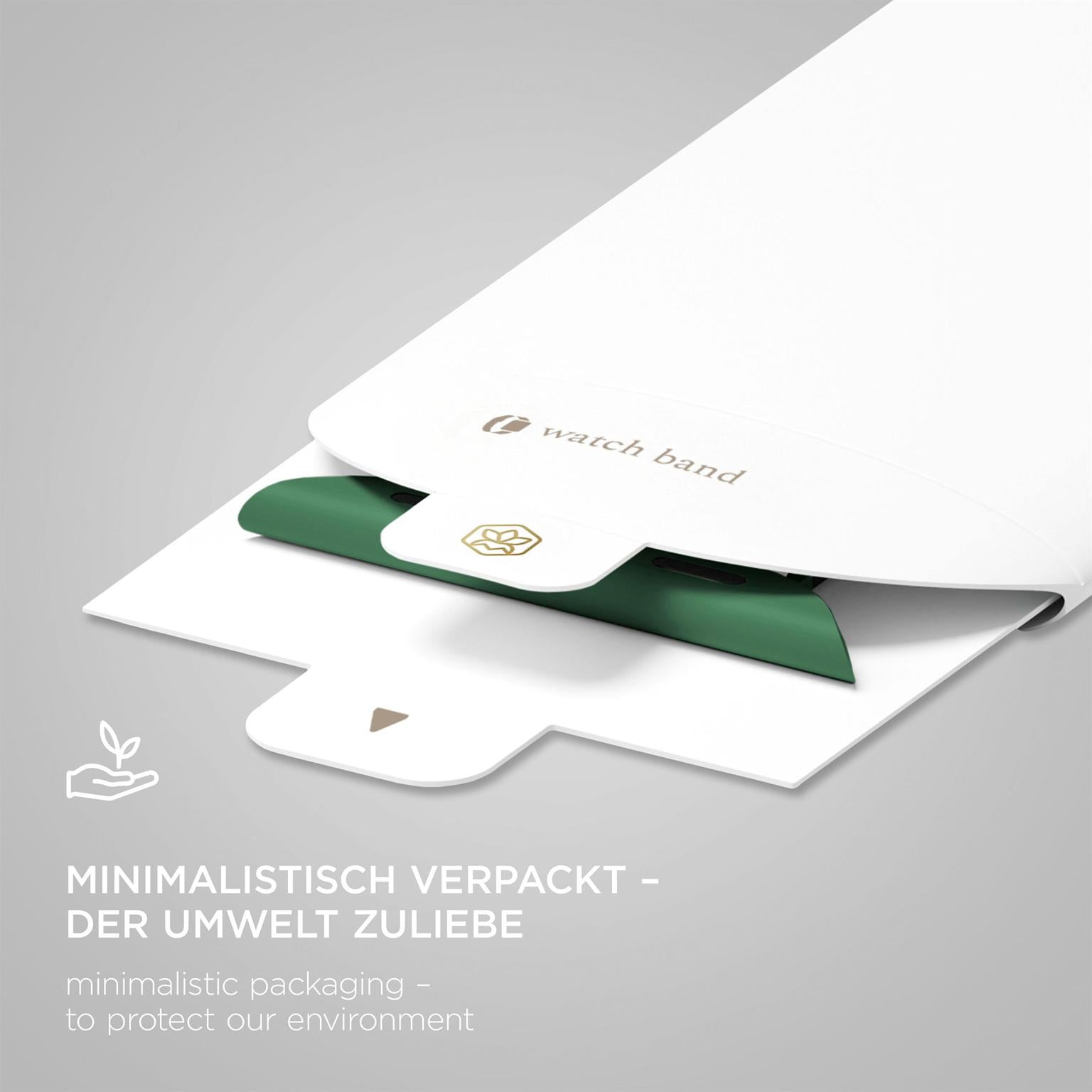 Soft Band Slim für Apple Watch SE 1 (40mm) in der Farbe Forest Breeze (Grün)