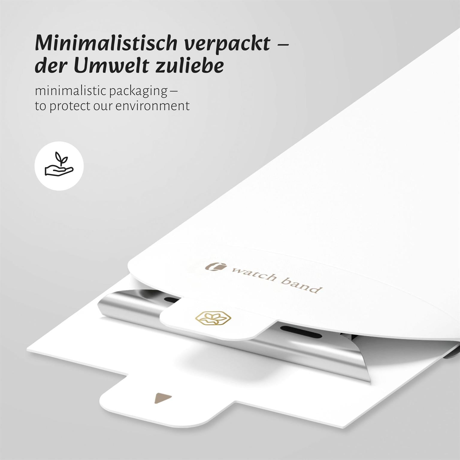 Urban Strap für Apple Watch SE 1 (44mm) in der Farbe Tiefschwarz (Schwarz)