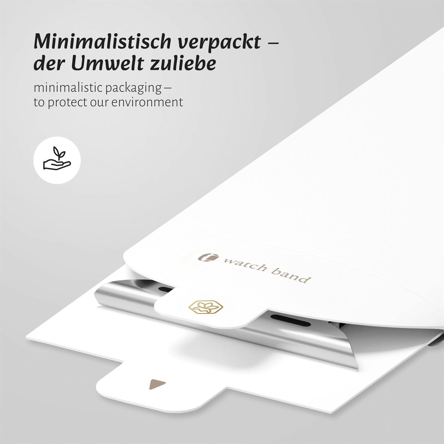 Urban Strap für Apple Watch SE 2 (44mm) in der Farbe Tiefschwarz (Schwarz)