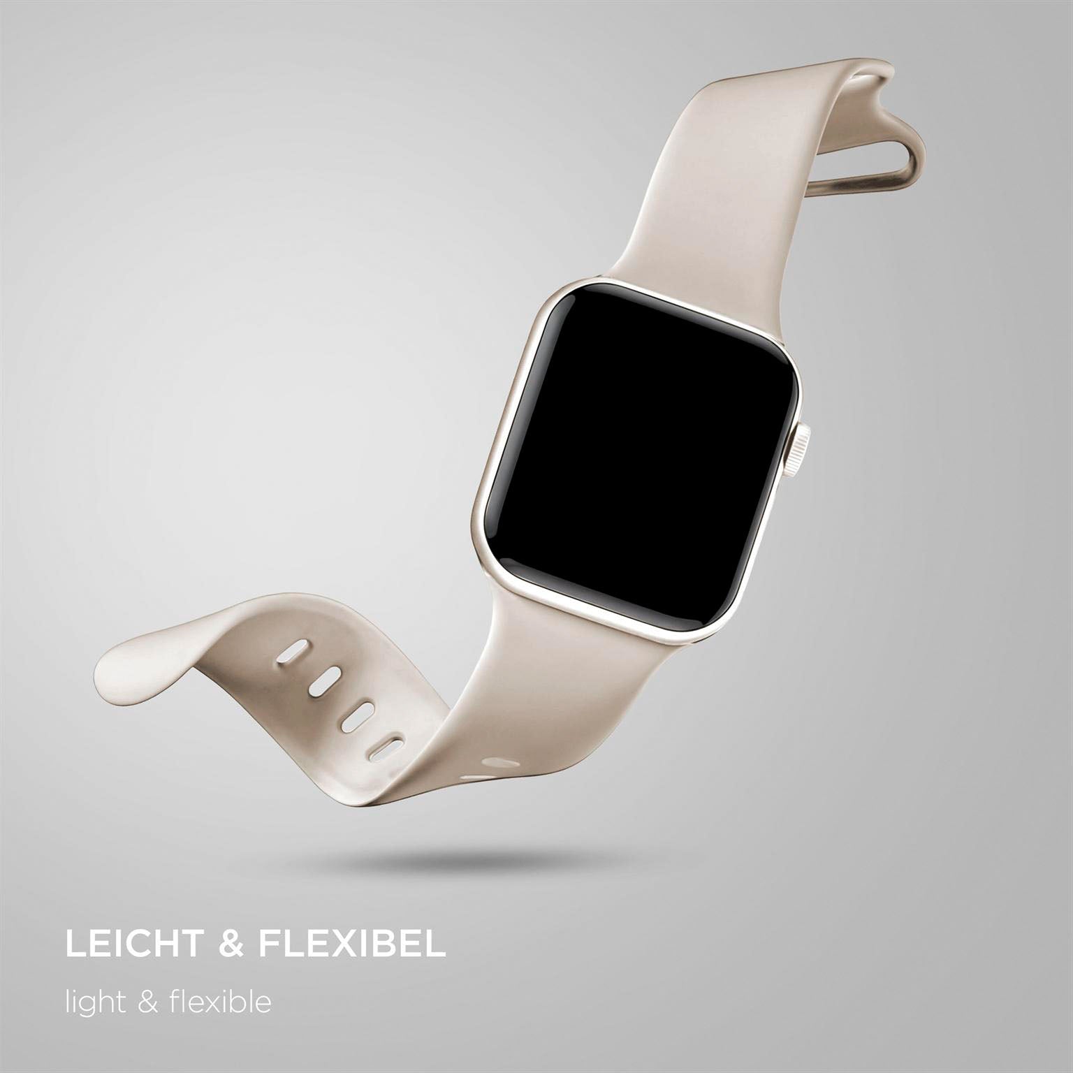 Soft Band für Apple Watch SE 3 (40mm) in der Farbe Polarstern (Weiß)