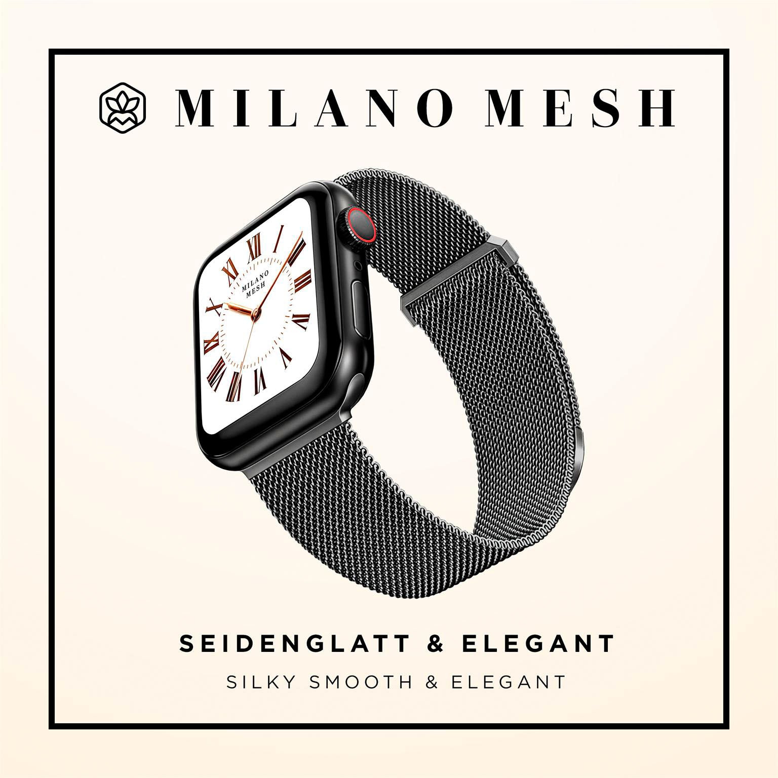 Milano Mesh für Apple Watch SE 3 (40mm) in der Farbe Roma Grafite (Grau)