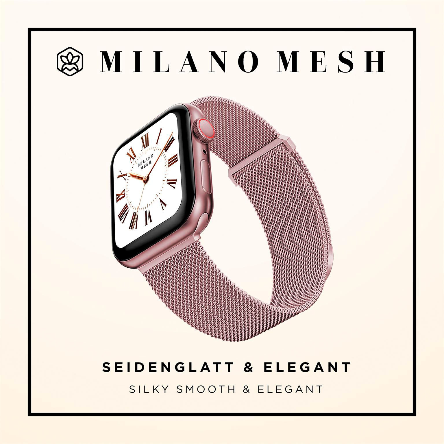 Milano Mesh für Apple Watch SE 3 (40mm) in der Farbe Toscana Rosa (Rosa / Pink)