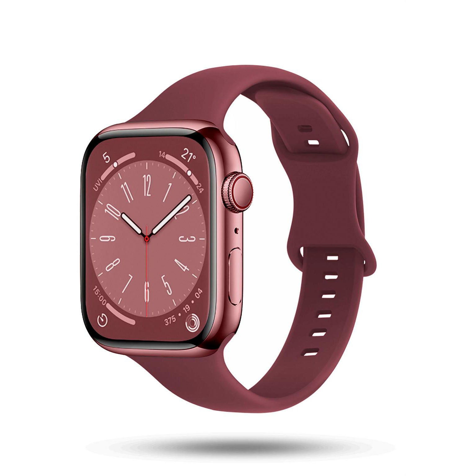 Soft Band Slim für Apple Watch SE 3 (40mm) in der Farbe Wine Delight (Rot)