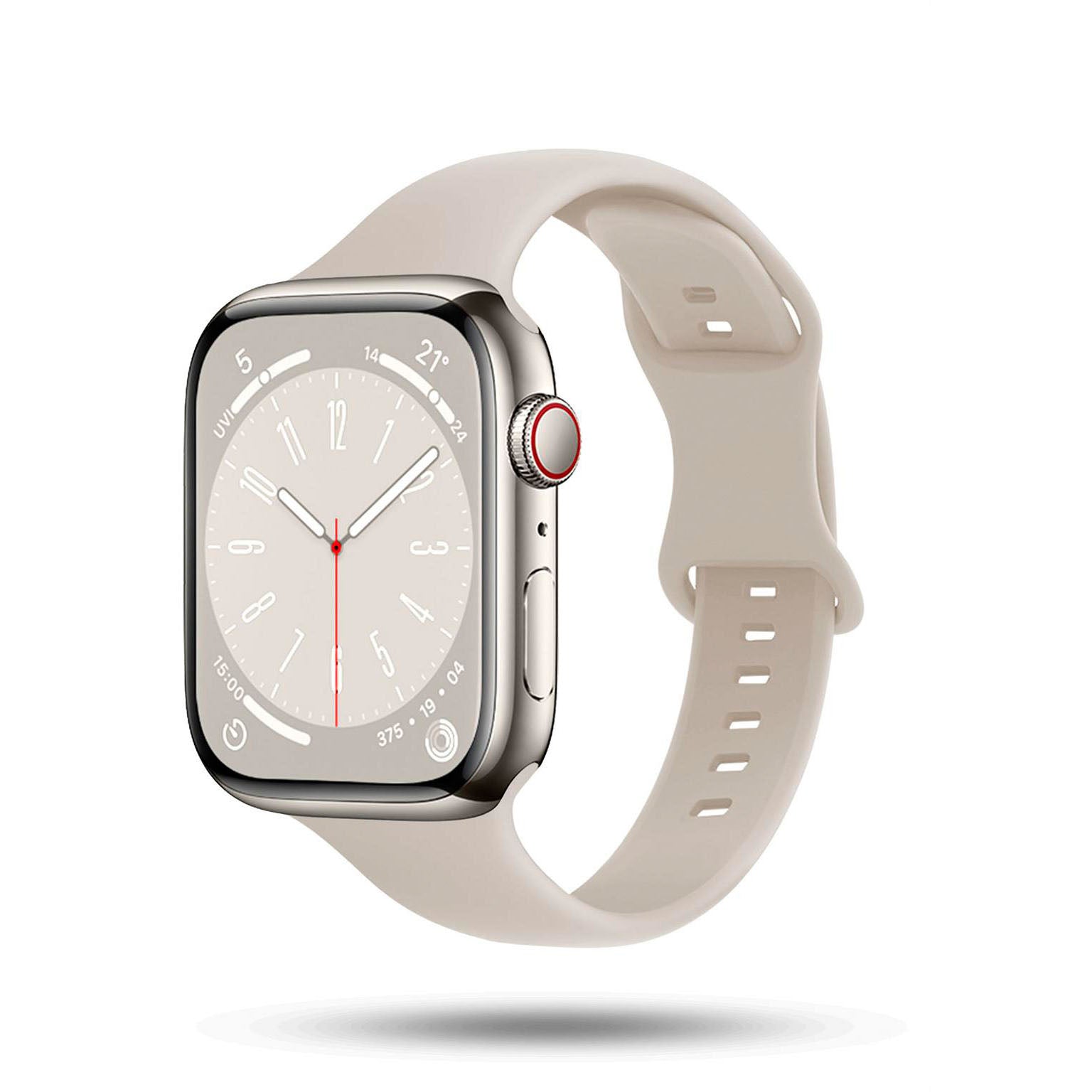Soft Band Slim für Apple Watch SE 3 (40mm) in der Farbe Polarstern (Weiß)