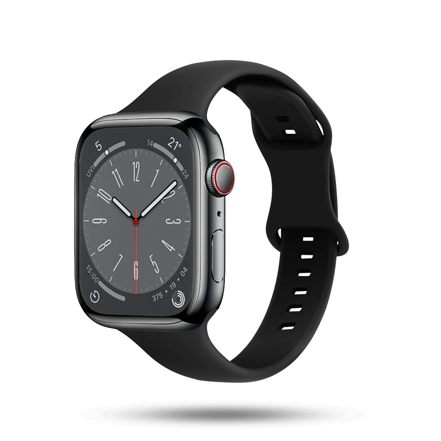 Soft Band Slim für Apple Watch SE 3 (40mm) in der Farbe Eclipse Black (Schwarz)