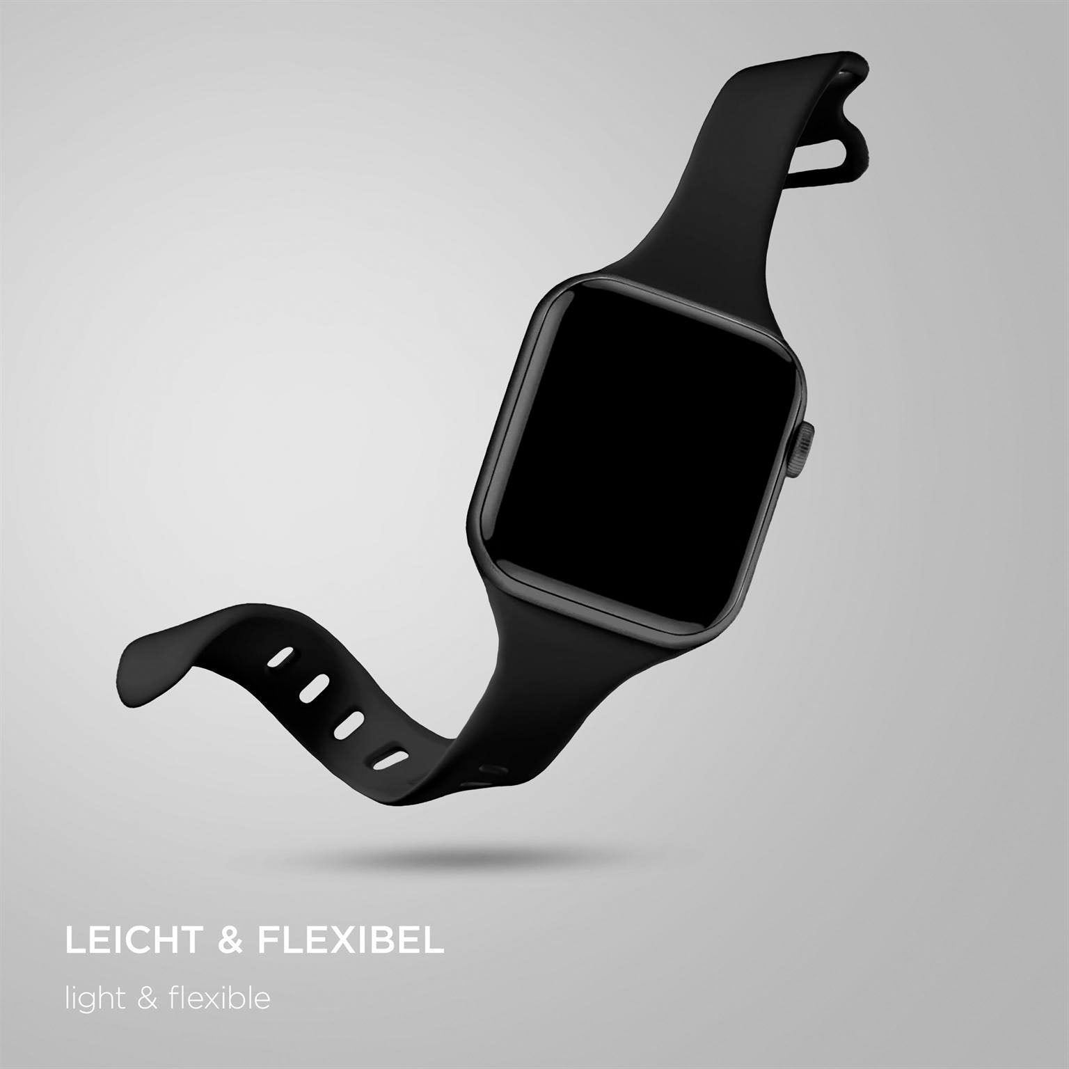 Soft Band Slim für Apple Watch SE 3 (40mm) in der Farbe Eclipse Black (Schwarz)