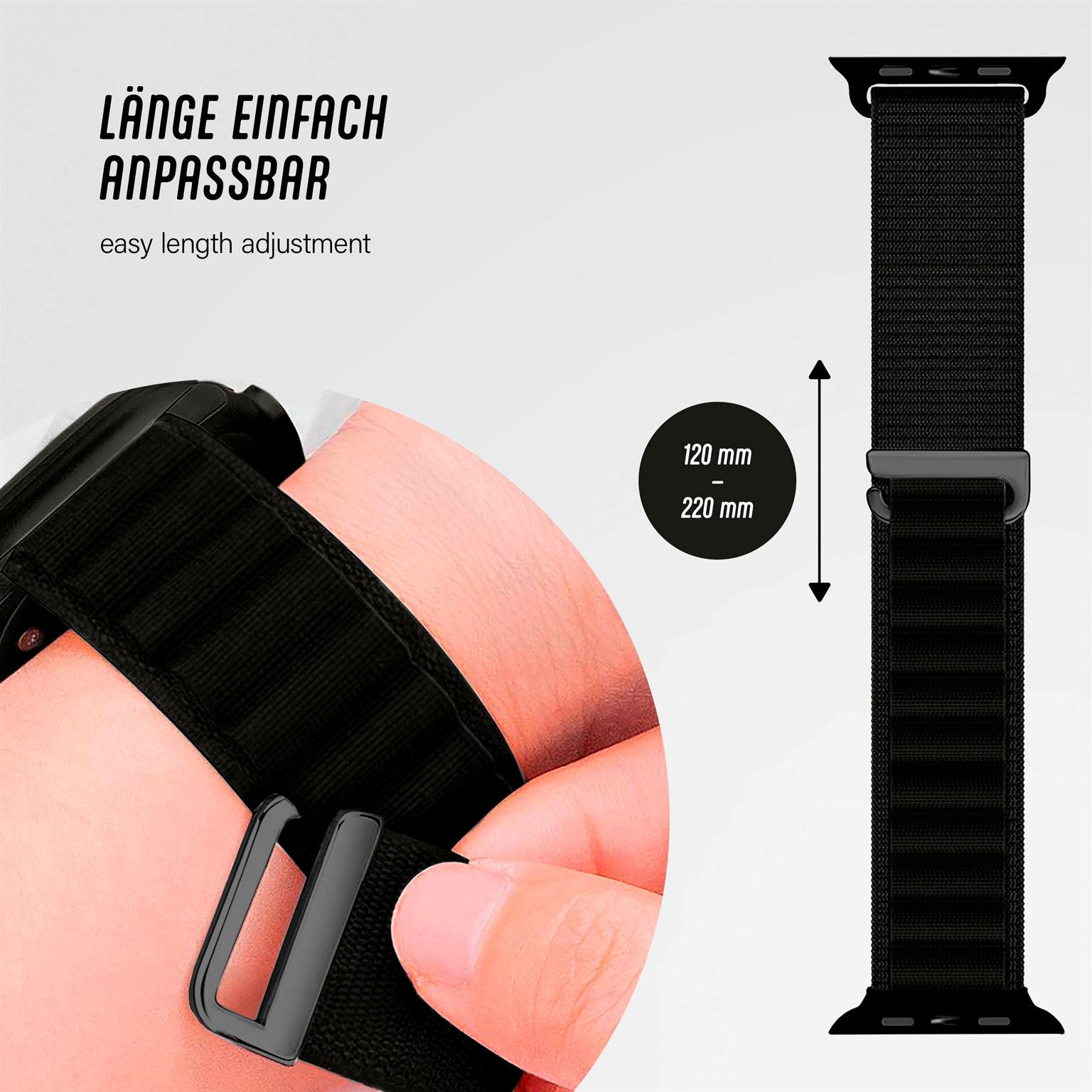 Active Loop für Apple Watch SE 3 (40mm) in der Farbe Onyx Black (Schwarz)