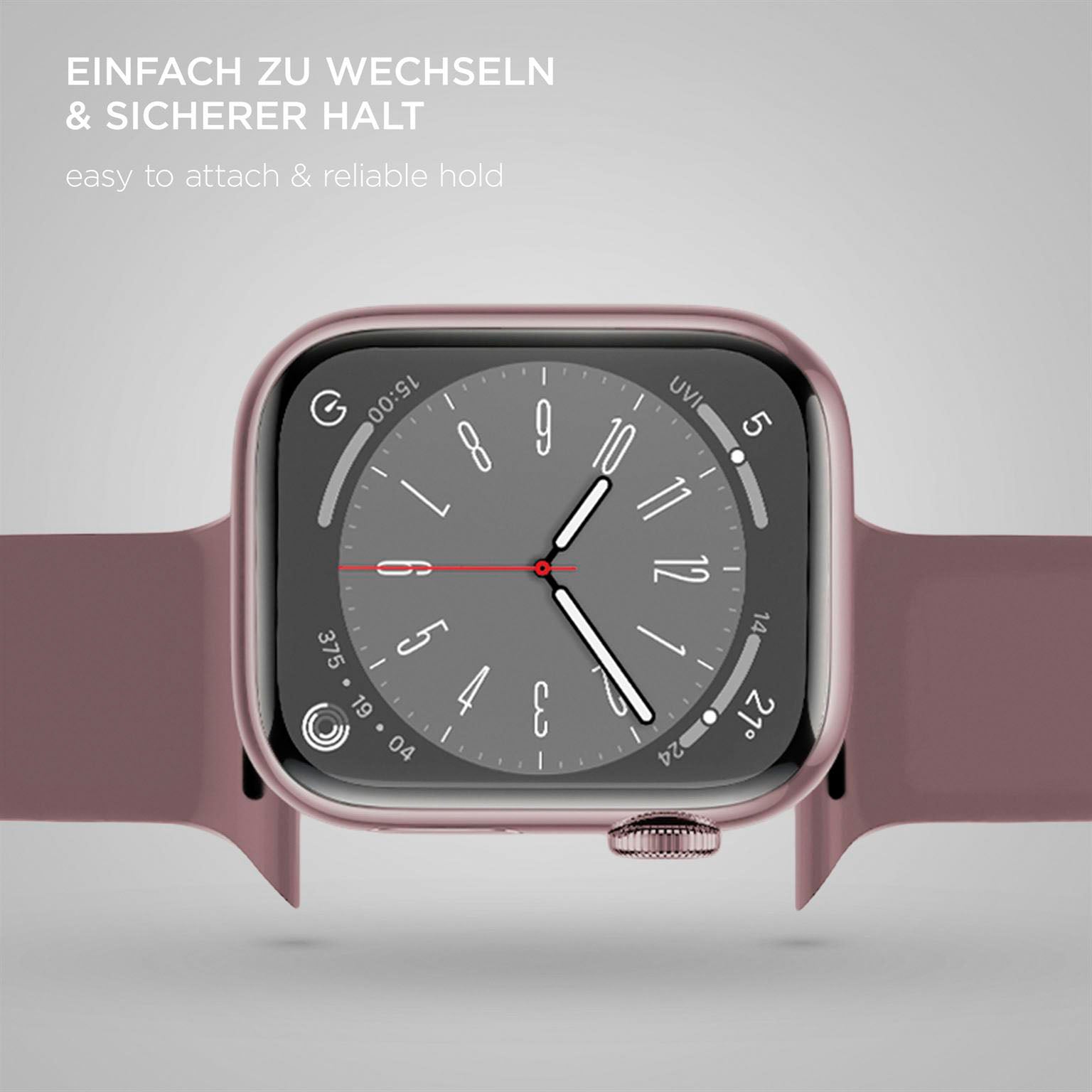 Soft Band für Apple Watch SE 3 (44mm) in der Farbe Smoky Plum (Braun / Beige)