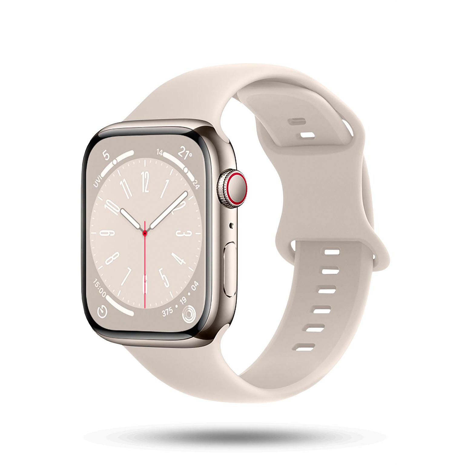 Soft Band für Apple Watch SE 3 (44mm) in der Farbe Polarstern (Weiß)