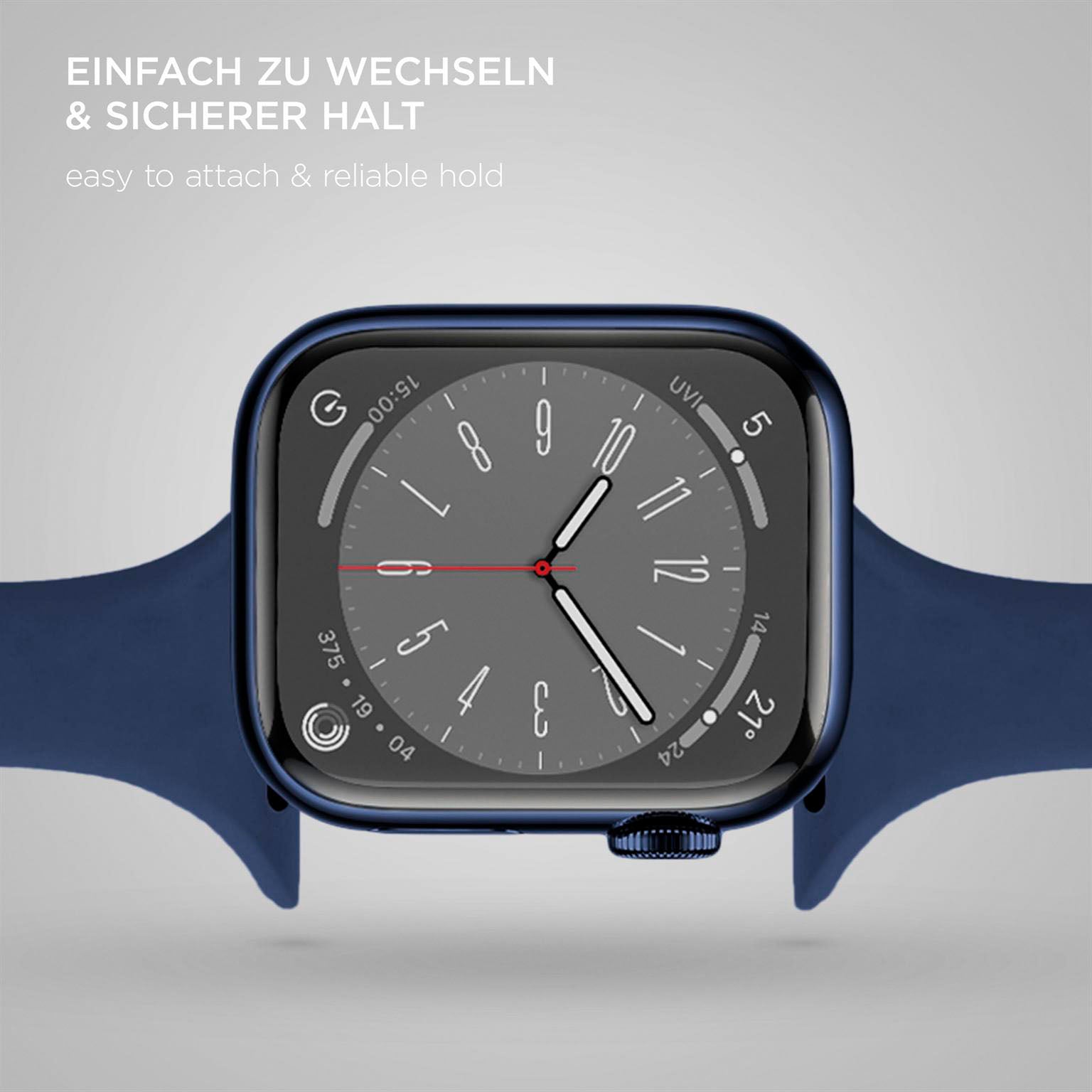 Soft Band Slim für Apple Watch SE 3 (44mm) in der Farbe Ocean Wave (Blau)