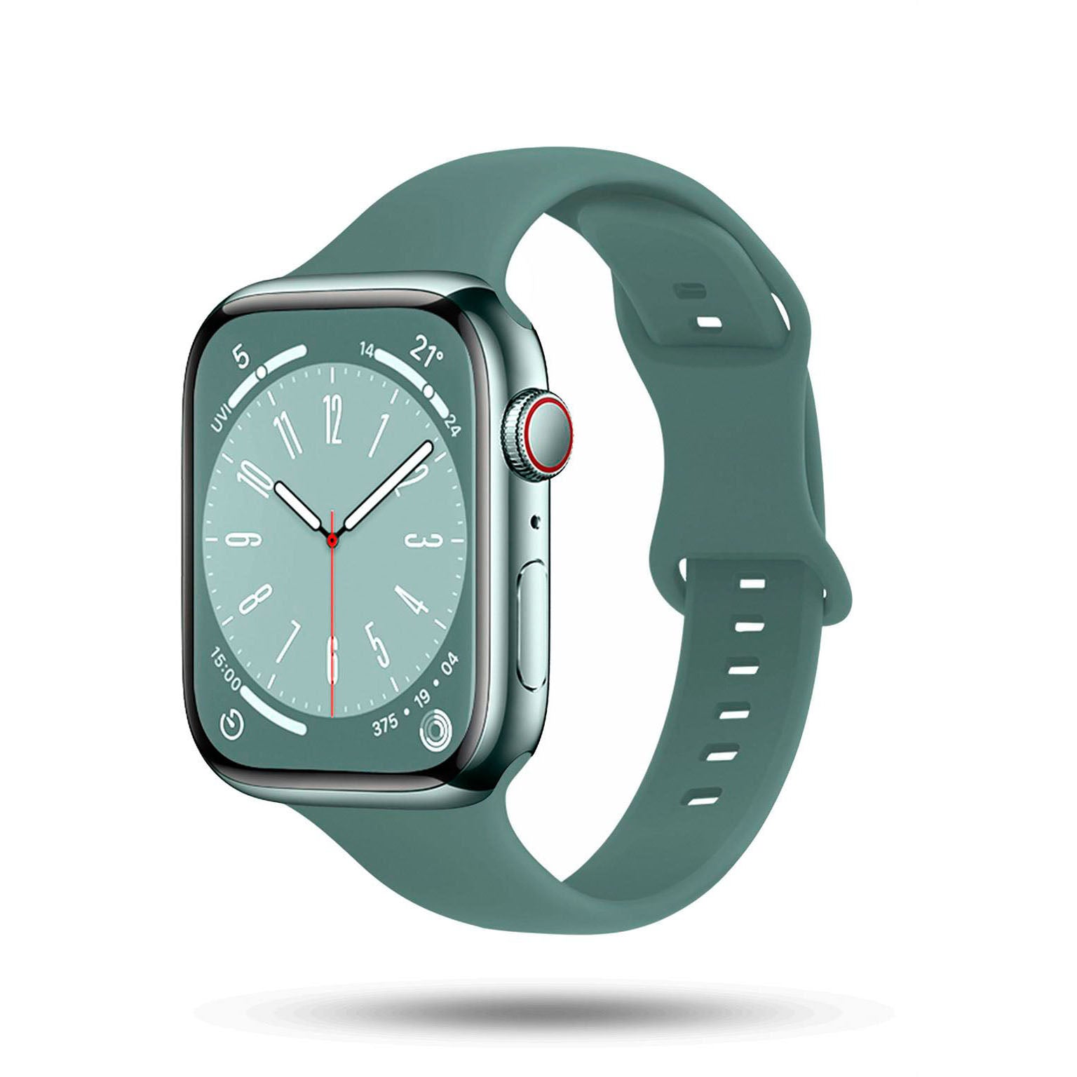 Soft Band Slim für Apple Watch SE 3 (44mm) in der Farbe Evergreen (Grün)