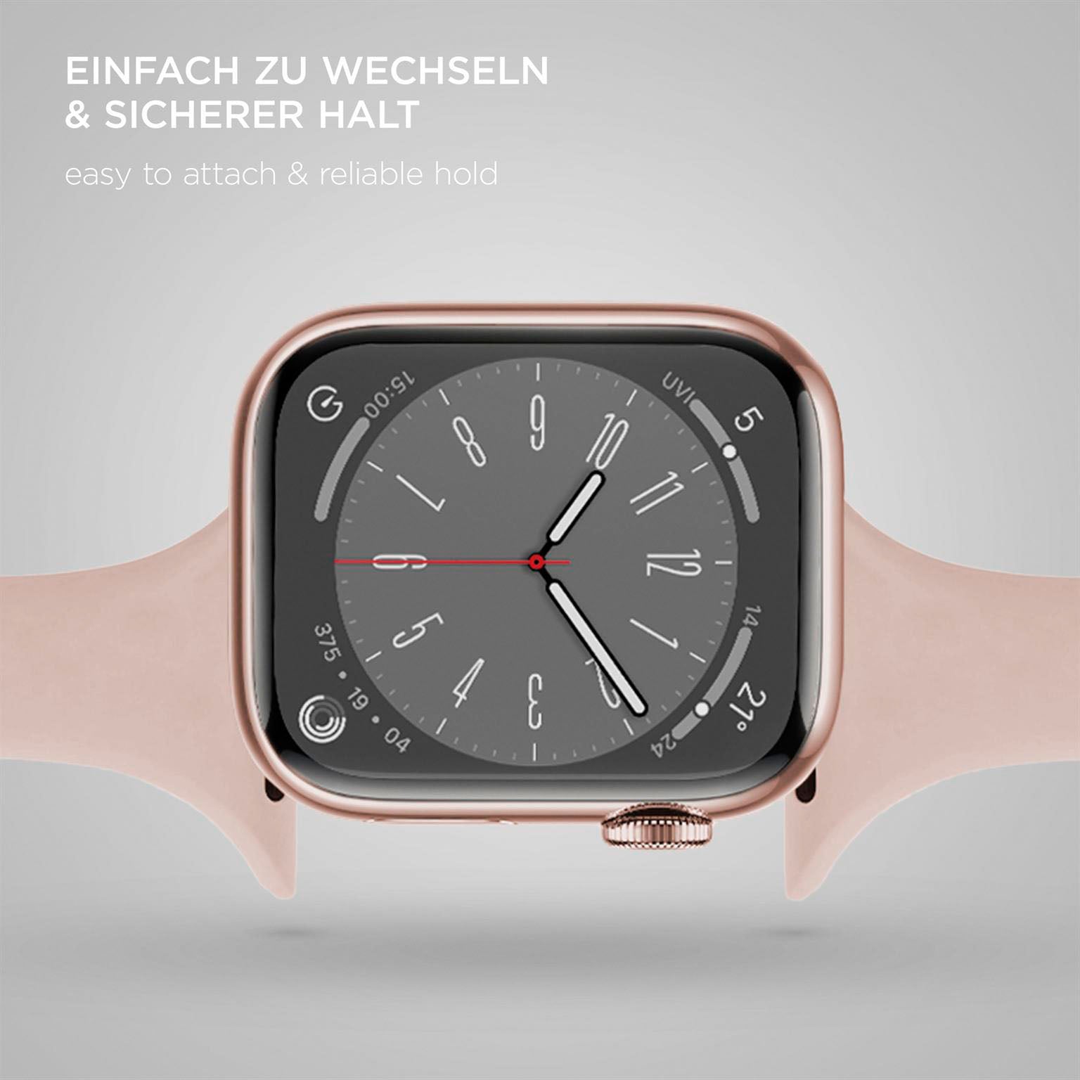 Soft Band Slim für Apple Watch SE 3 (44mm) in der Farbe Sandy Glow (Braun / Beige)