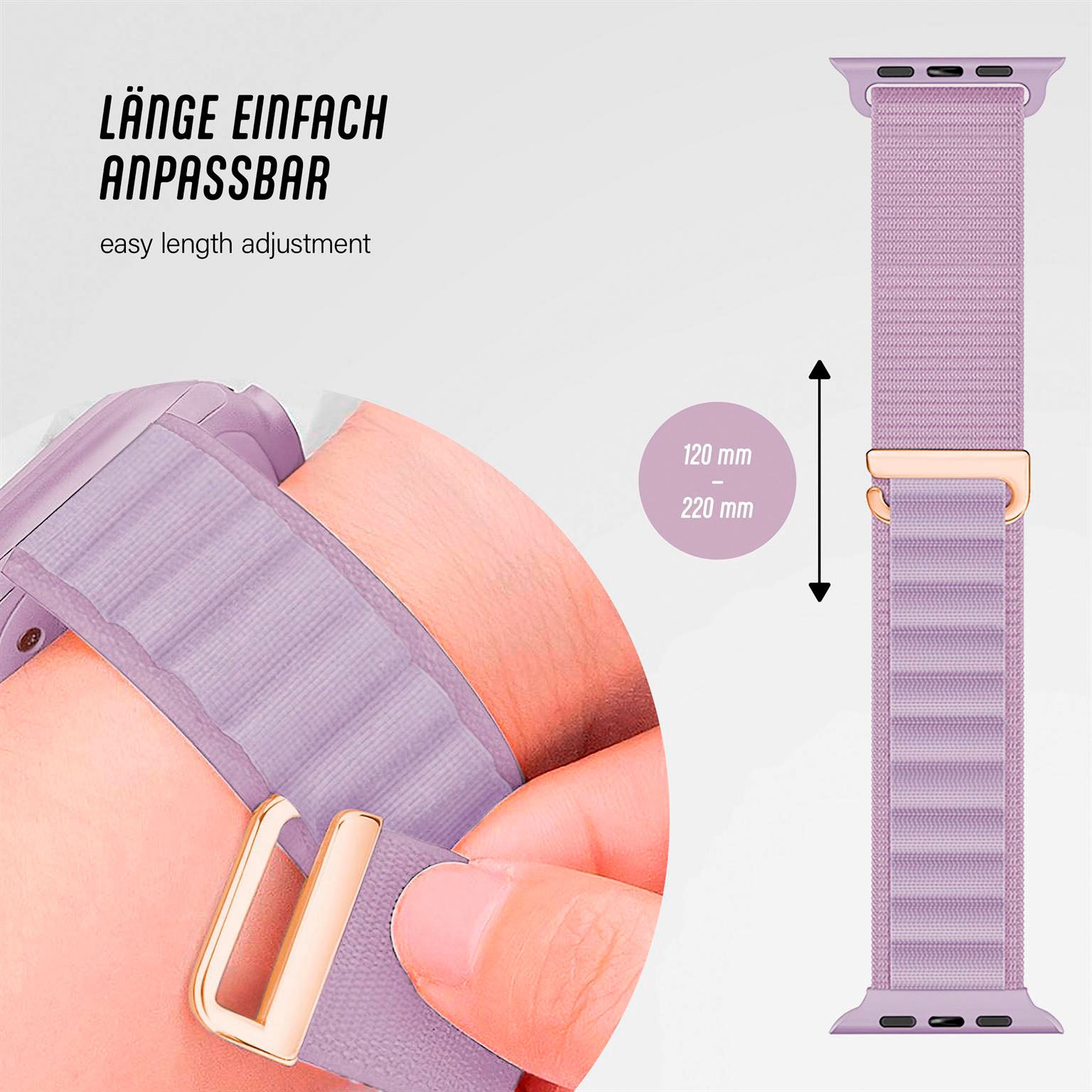Active Loop für Apple Watch SE 3 (44mm) in der Farbe Lilac Lavender (Lila / Violett)