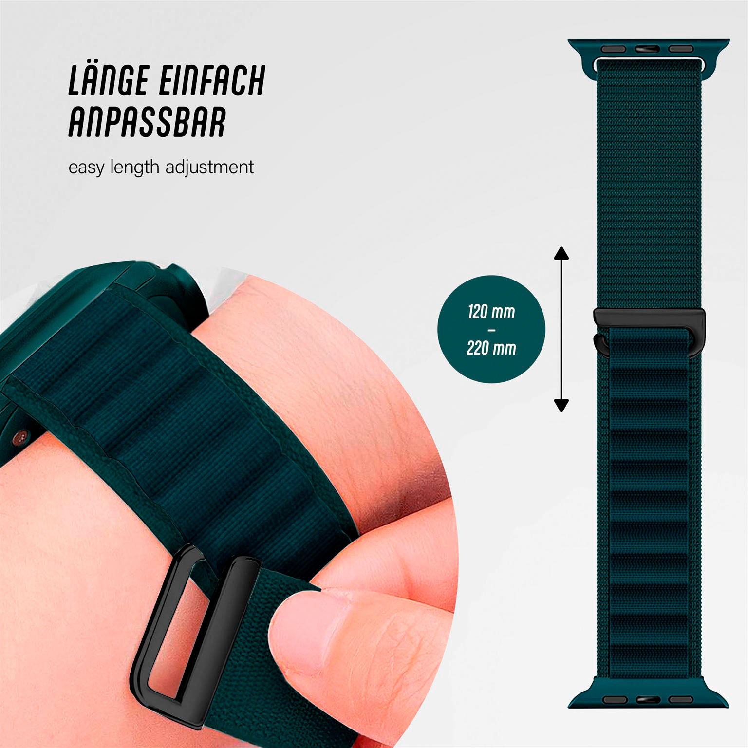 Active Loop für Apple Watch SE 3 (44mm) in der Farbe Jungle Green (Grün)