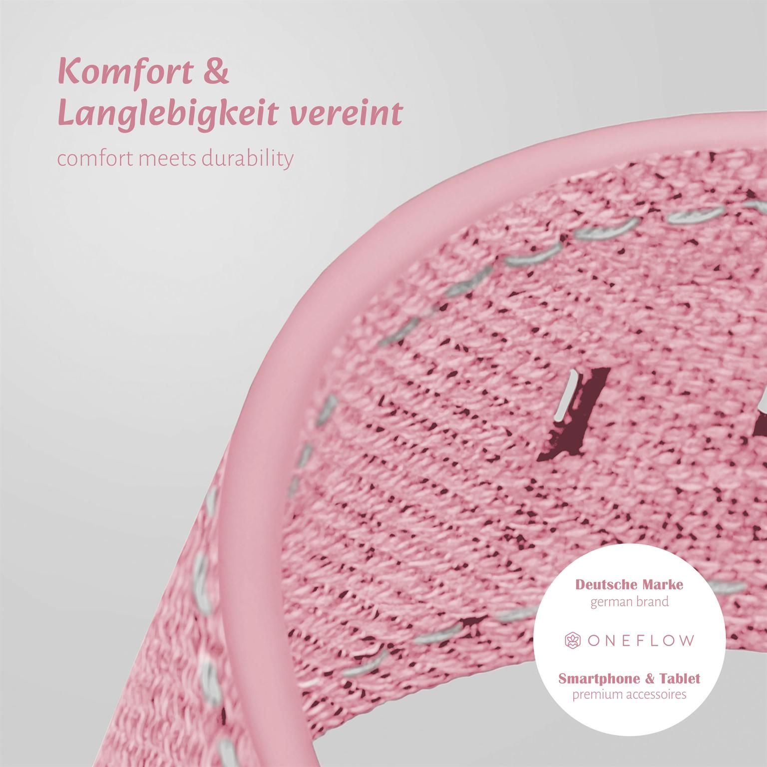 Urban Strap für Apple Watch SE 3 (44mm) in der Farbe Zartrosa (Rosa / Pink)