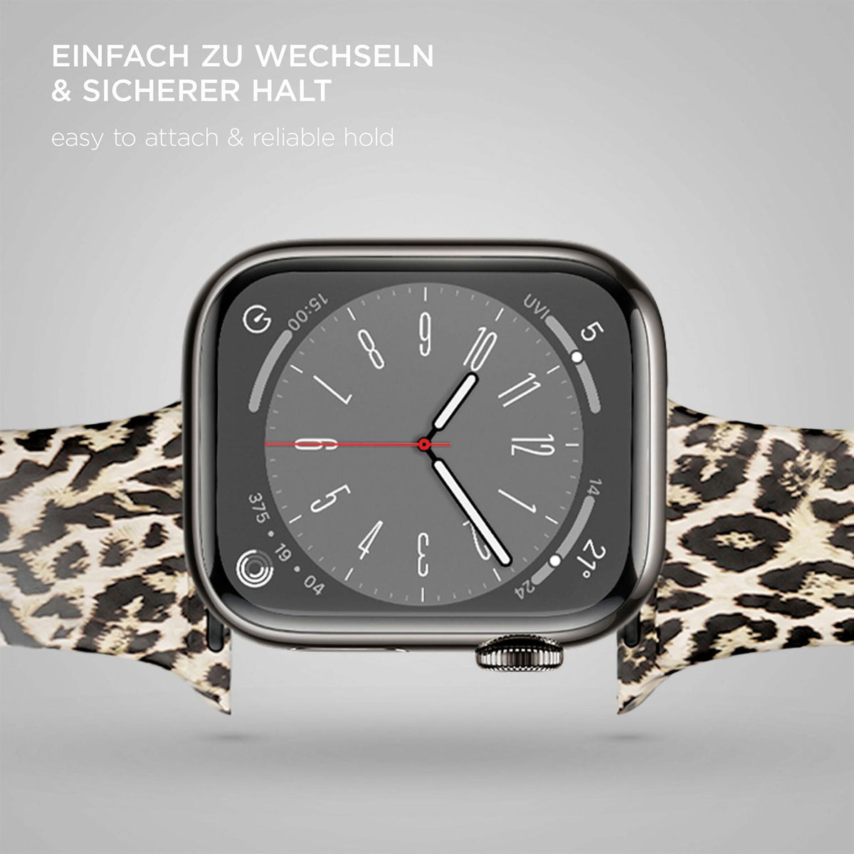 Soft Band für Apple Watch 1 (38mm) in der Farbe Wild Leopard (Braun / Beige)