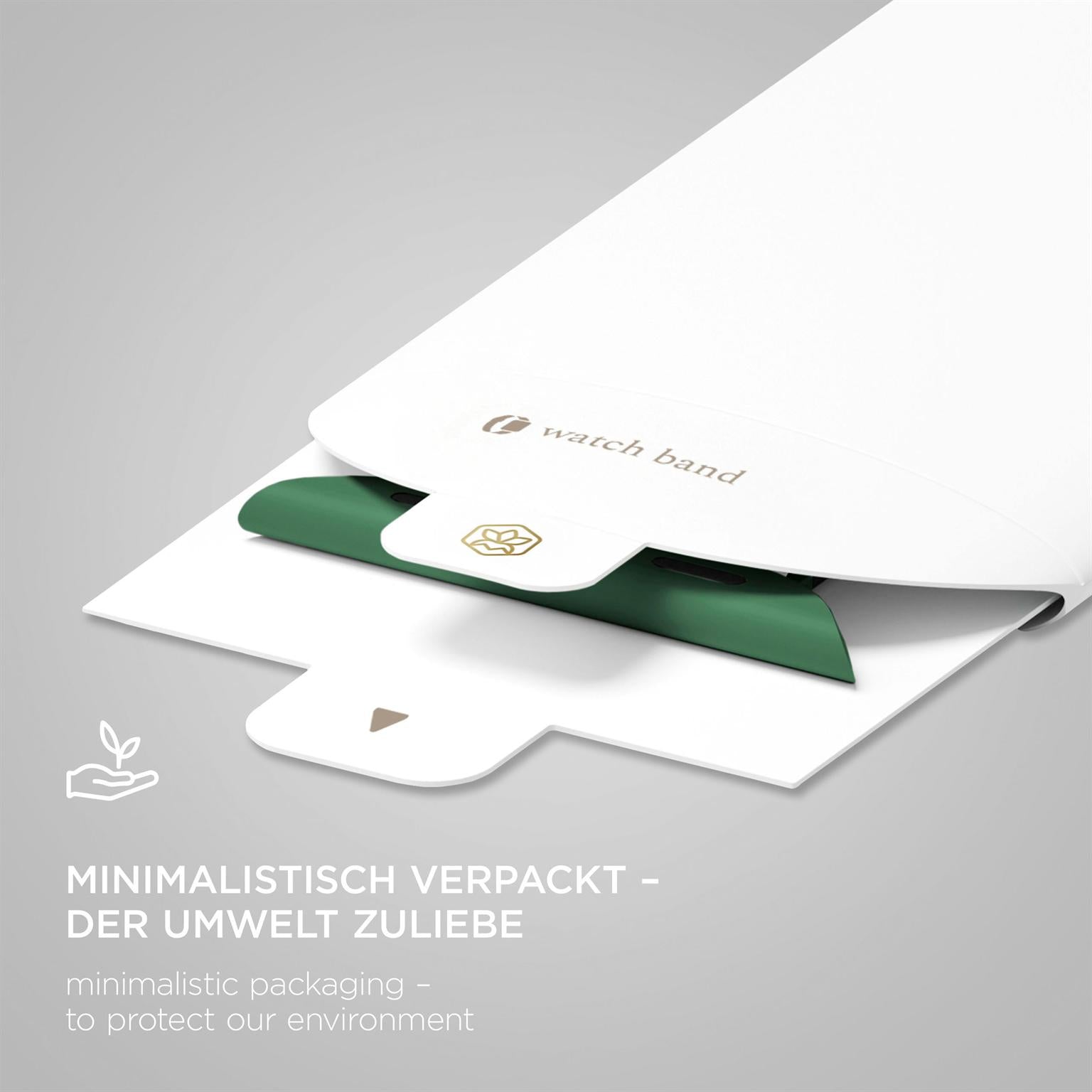 Soft Band Slim für Apple Watch 10 (42mm) in der Farbe Forest Breeze (Grün)