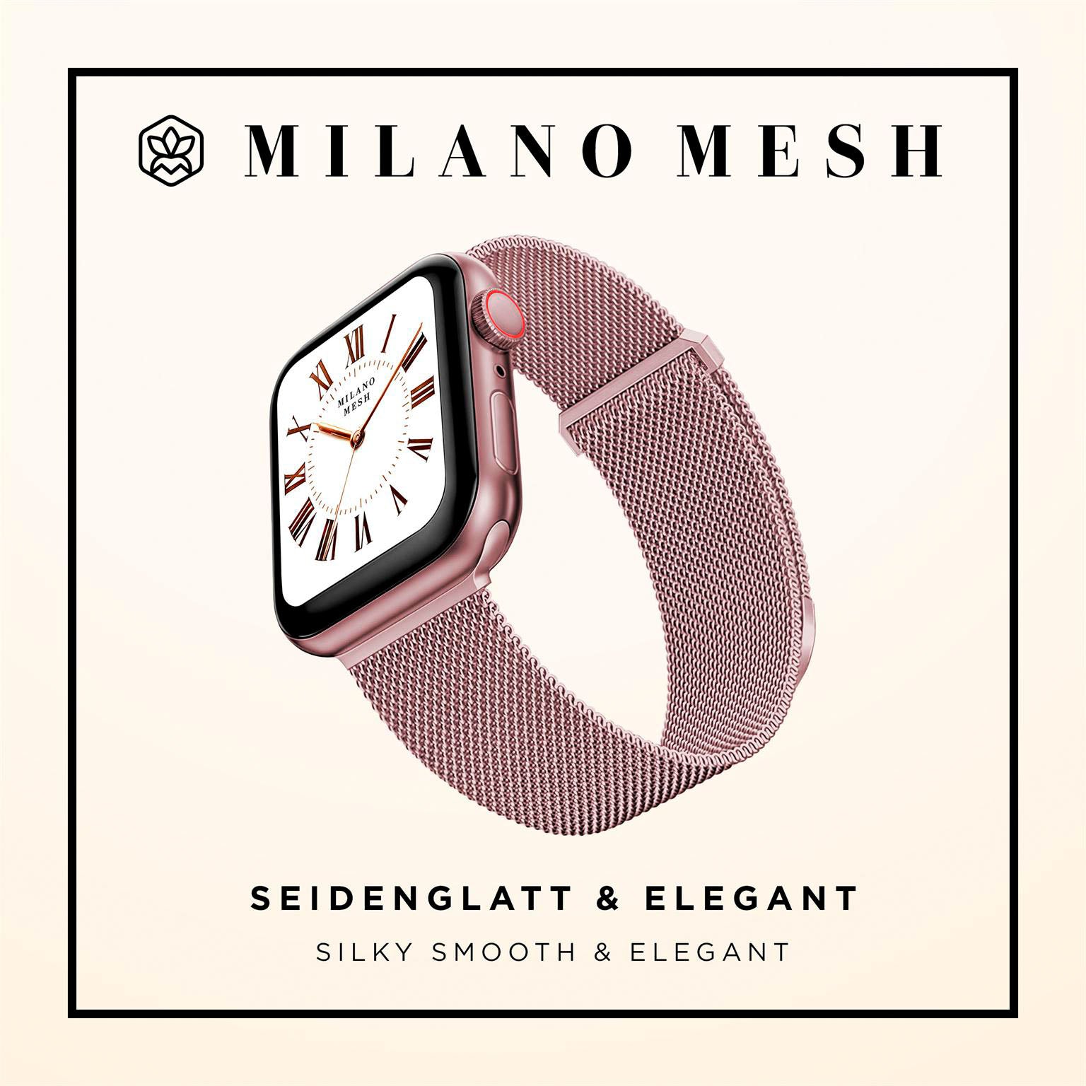 Milano Mesh für Apple Watch 11 (42mm) in der Farbe Toscana Rosa (Rosa / Pink)