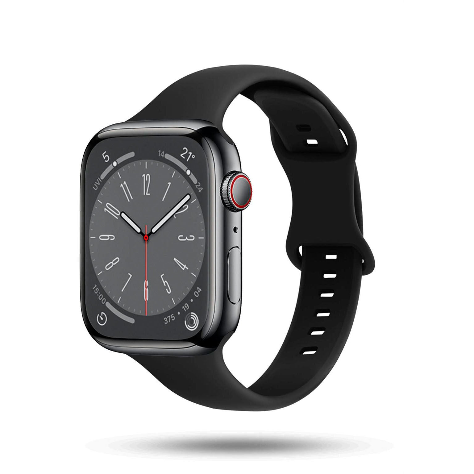 Soft Band Slim für Apple Watch 11 (42mm) in der Farbe Eclipse Black (Schwarz)