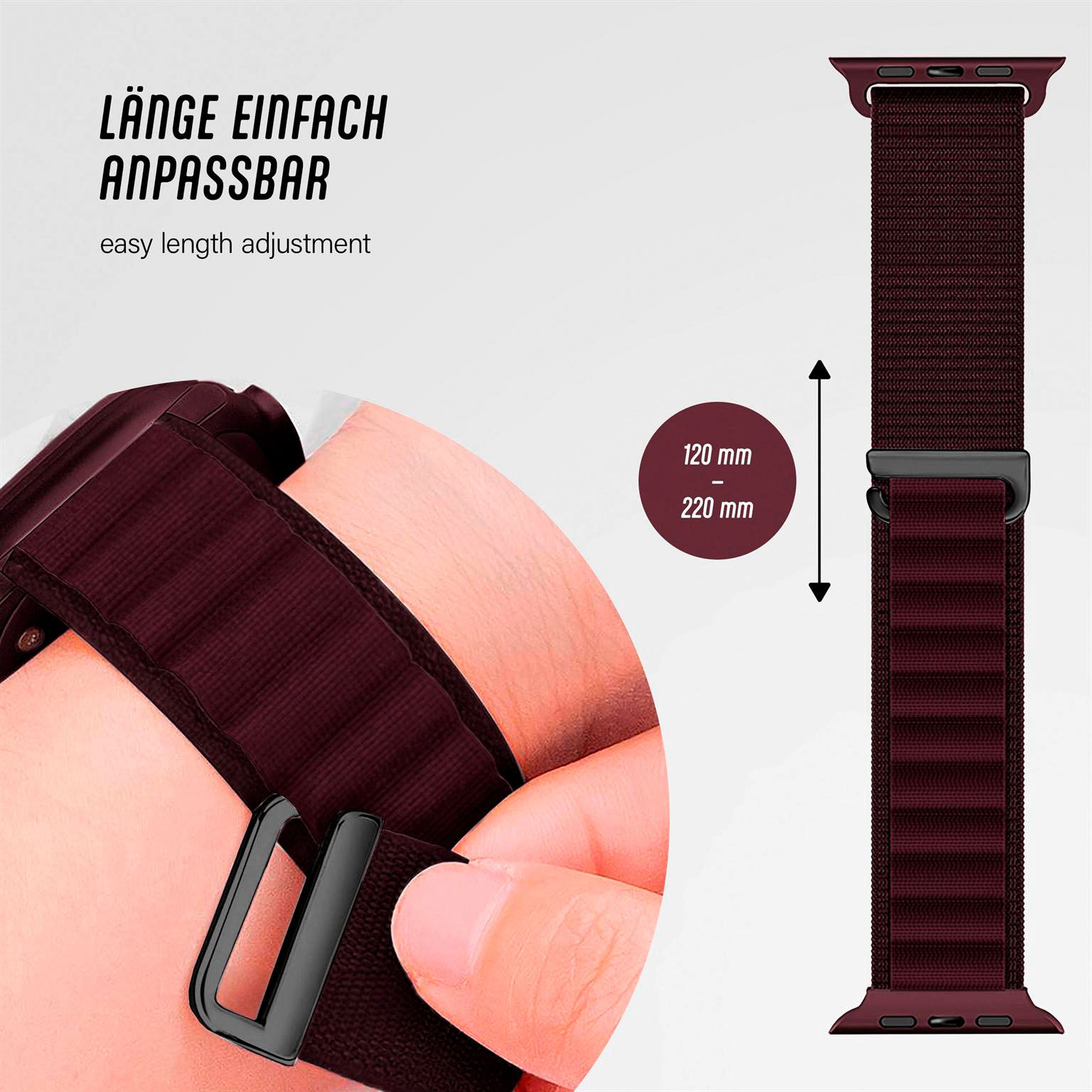 Active Loop für Apple Watch 11 (42mm) in der Farbe Cherry Red (Lila / Violett)