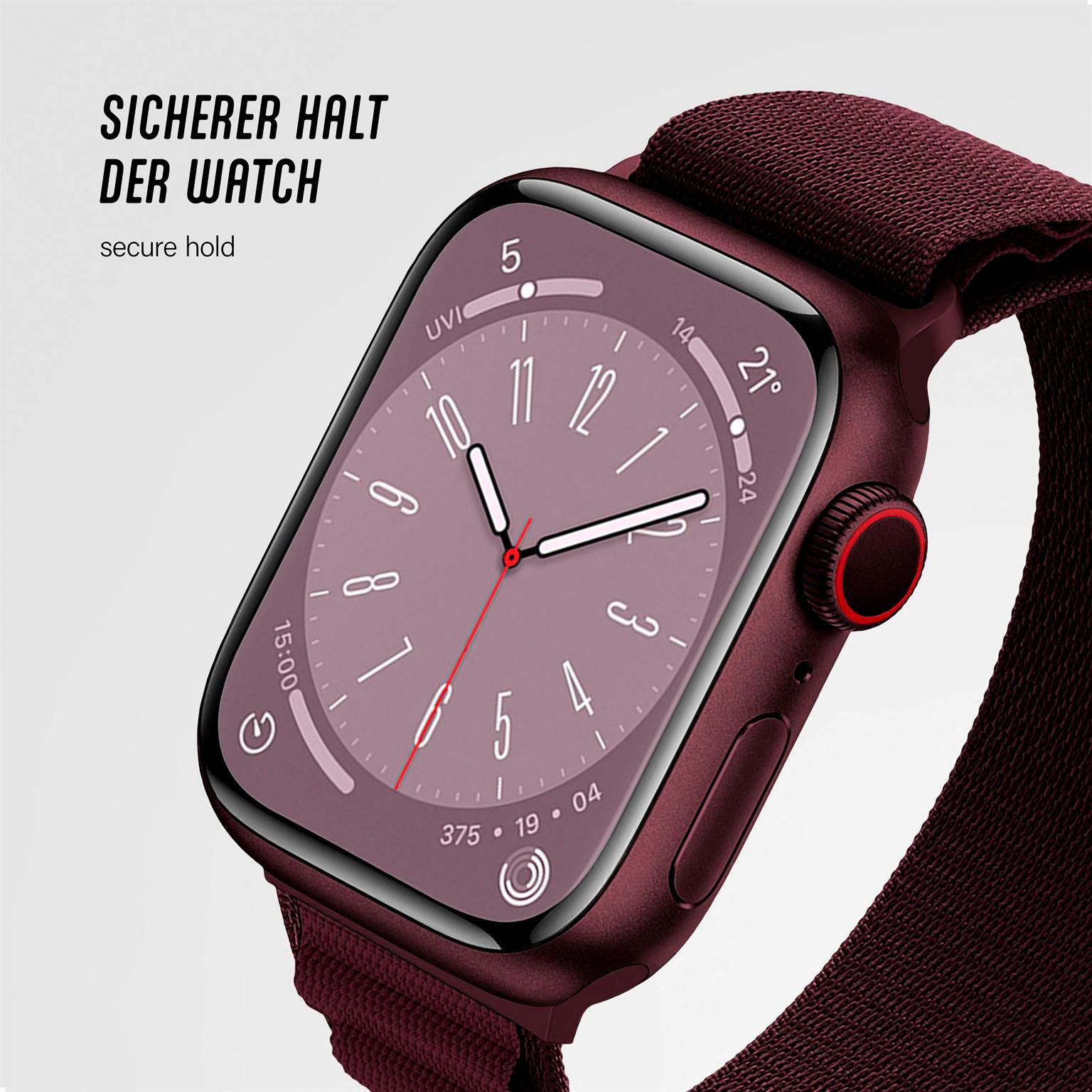 Active Loop für Apple Watch 11 (42mm) in der Farbe Cherry Red (Lila / Violett)