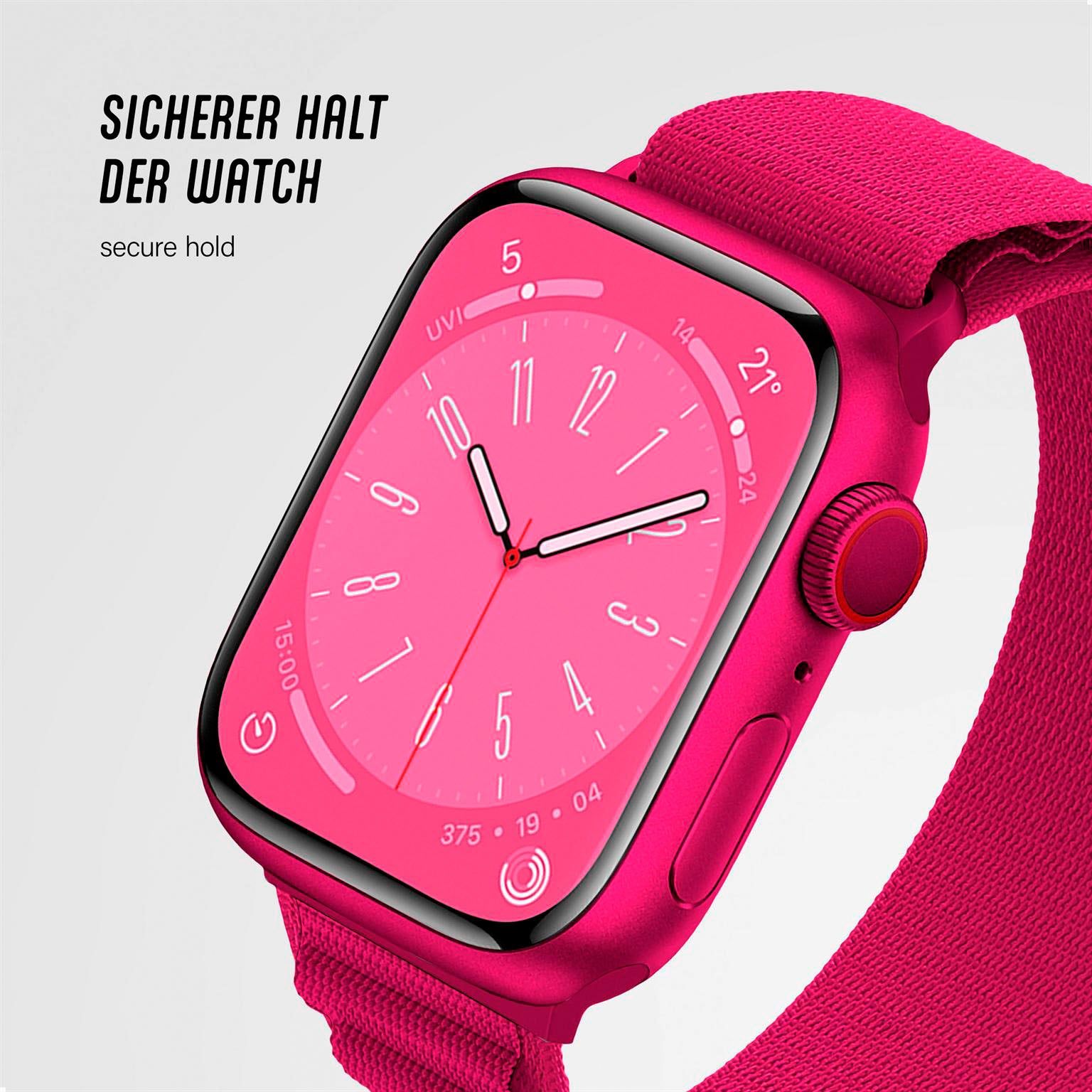 Active Loop für Apple Watch 11 (42mm) in der Farbe Vibrant Carmine (Rosa / Pink)