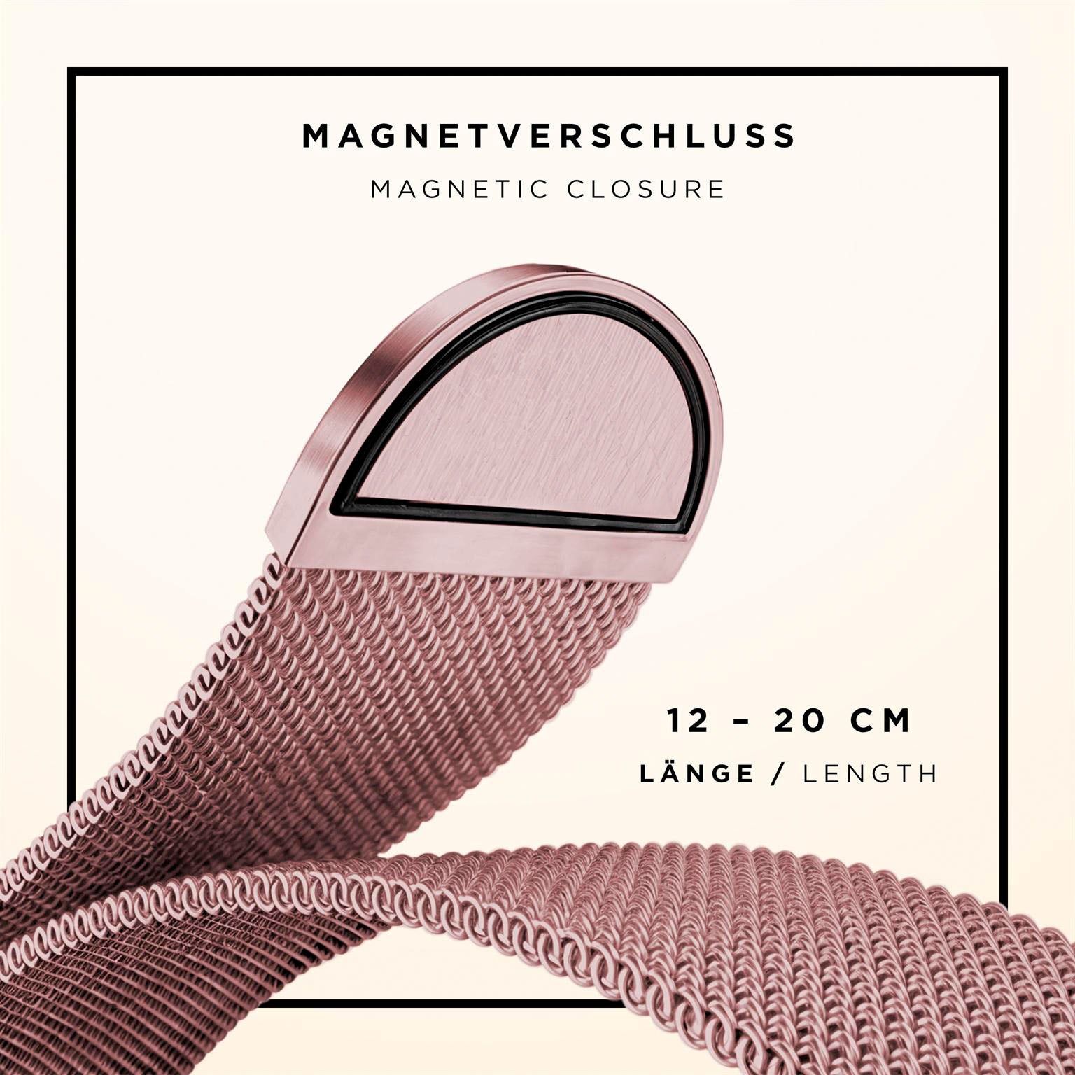 Milano Mesh für Apple Watch 11 (46mm) in der Farbe Toscana Rosa (Rosa / Pink)