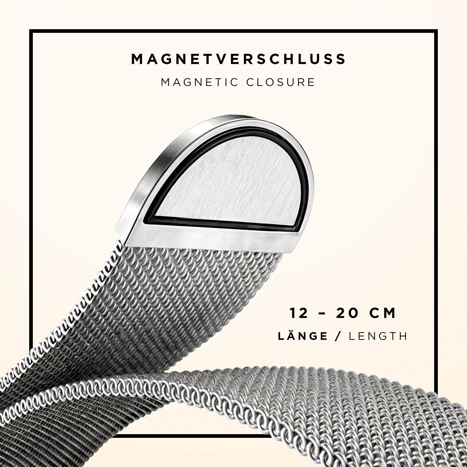 Milano Mesh für Apple Watch 11 (46mm) in der Farbe Venezia Silver (Silber)