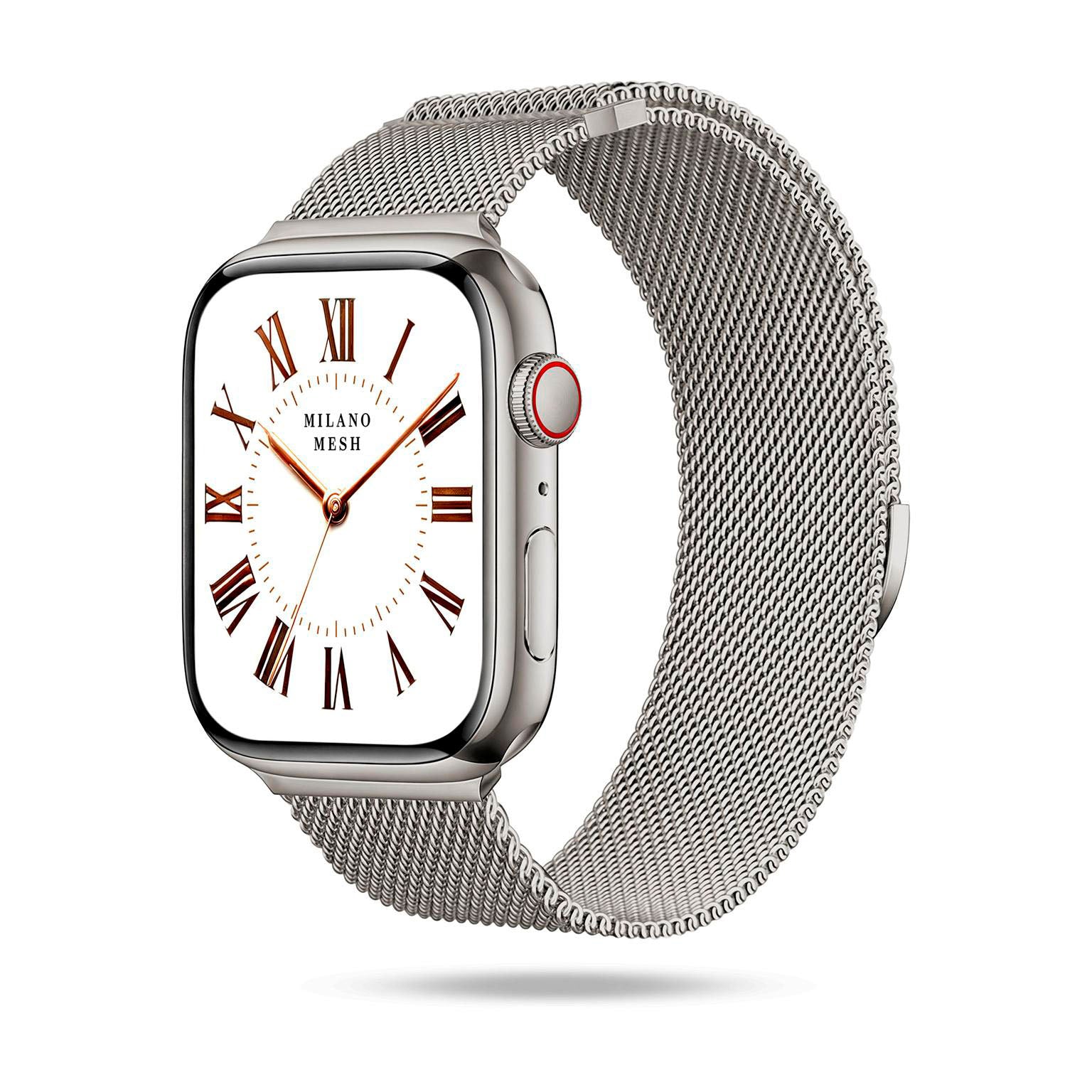 Milano Mesh für Apple Watch 11 (46mm) in der Farbe Capri Glow (Silber)