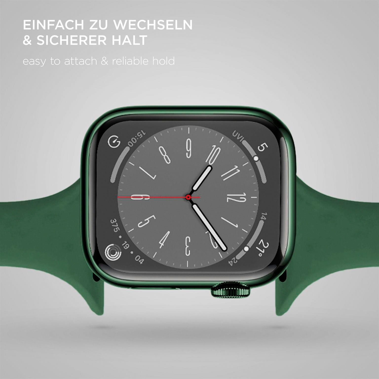 Soft Band Slim für Apple Watch 11 (46mm) in der Farbe Forest Breeze (Grün)