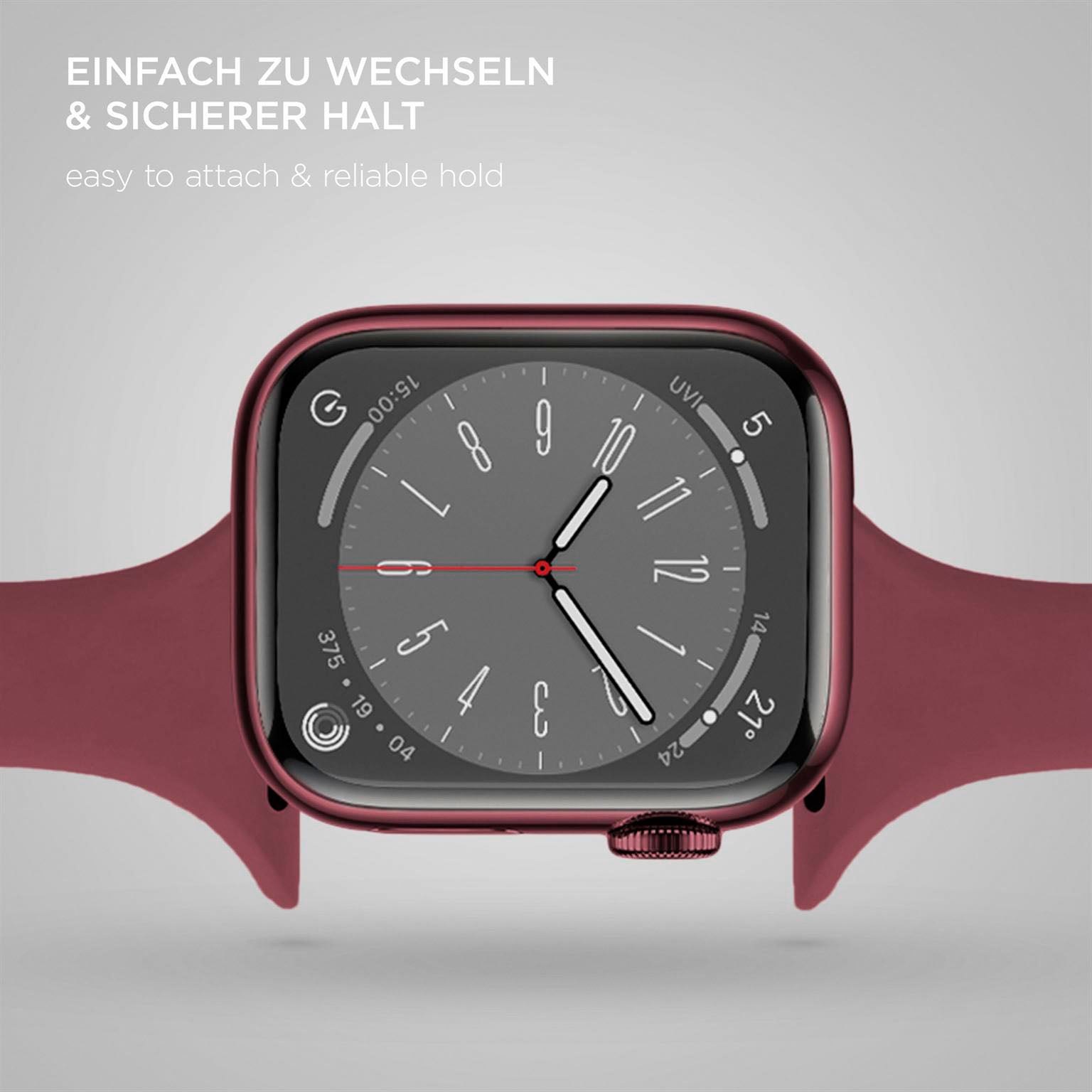 Soft Band Slim für Apple Watch 11 (46mm) in der Farbe Wine Delight (Rot)