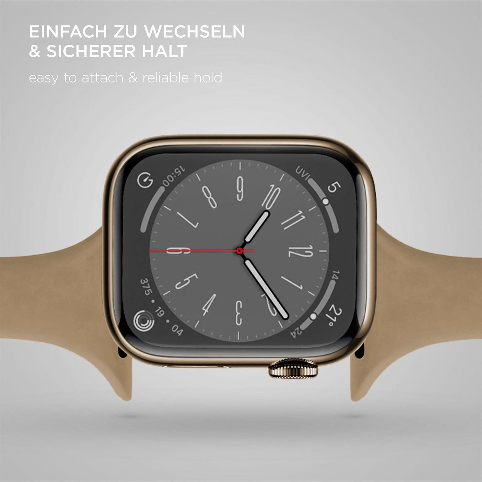 Soft Band Slim für Apple Watch 11 (46mm) in der Farbe Desert Dune (Braun / Beige)