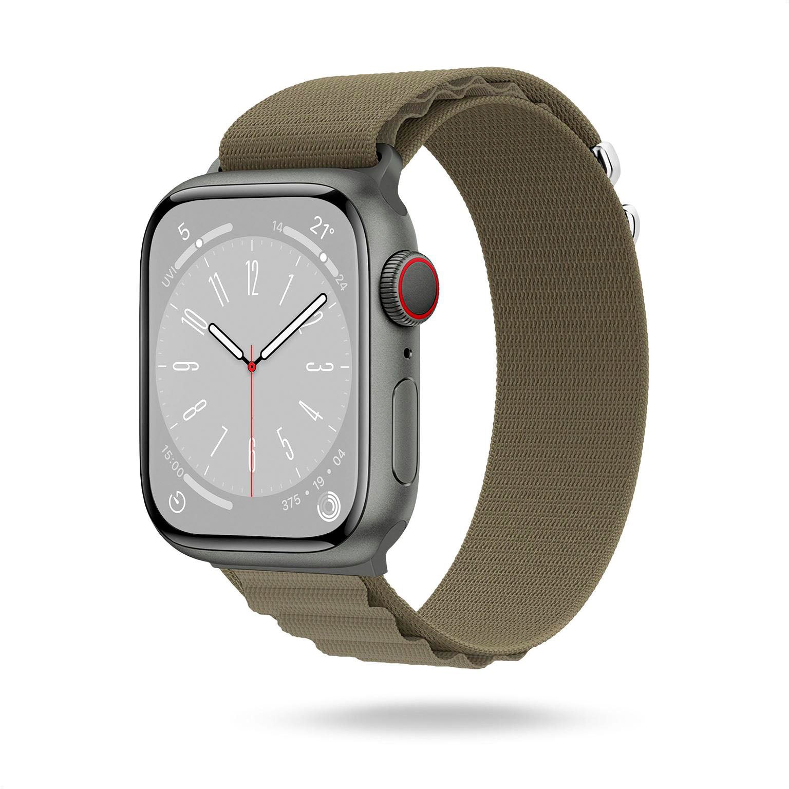 Active Loop für Apple Watch 11 (46mm) in der Farbe Khaki Beige (Braun / Beige)