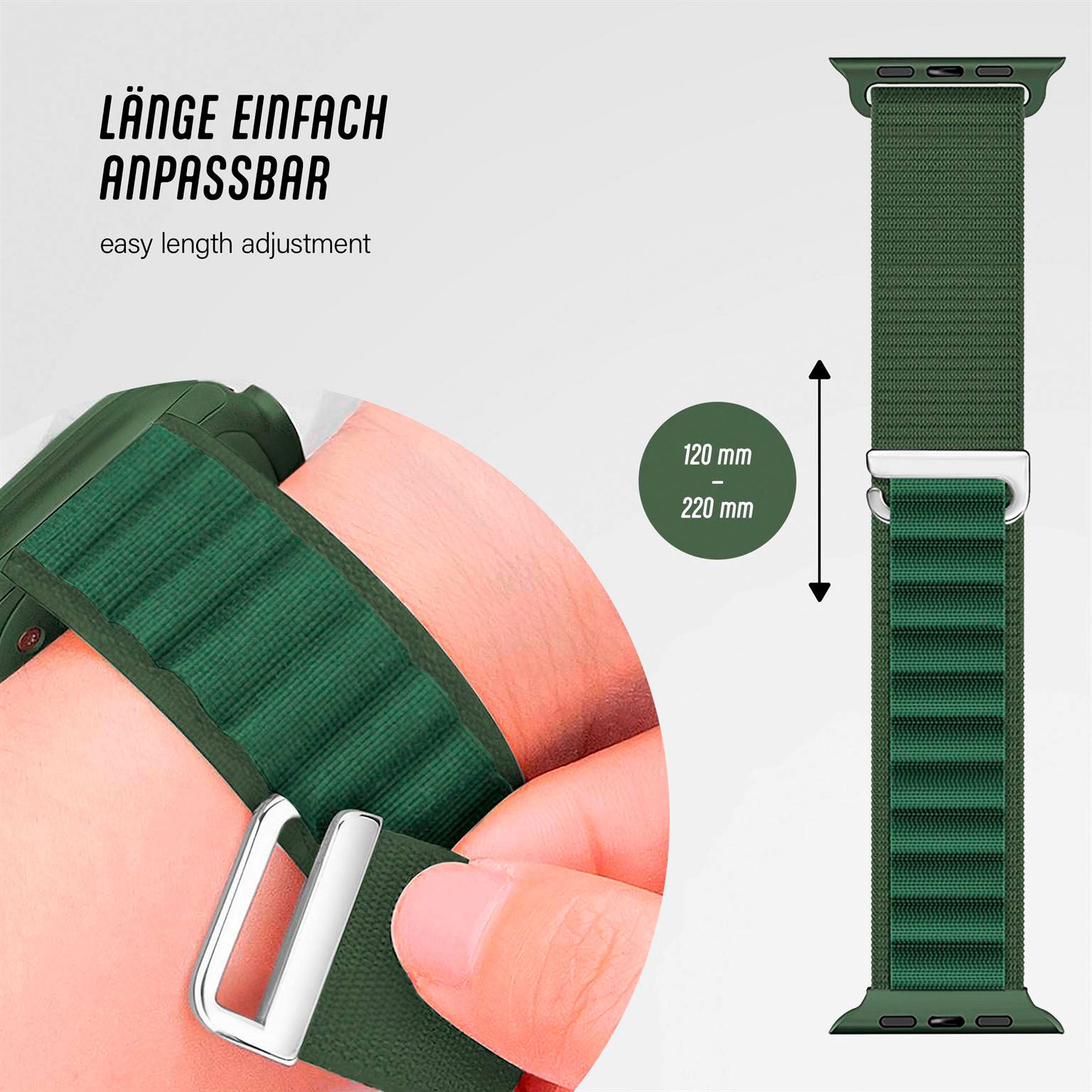 Active Loop für Apple Watch 11 (46mm) in der Farbe Petrol Green (Grün)
