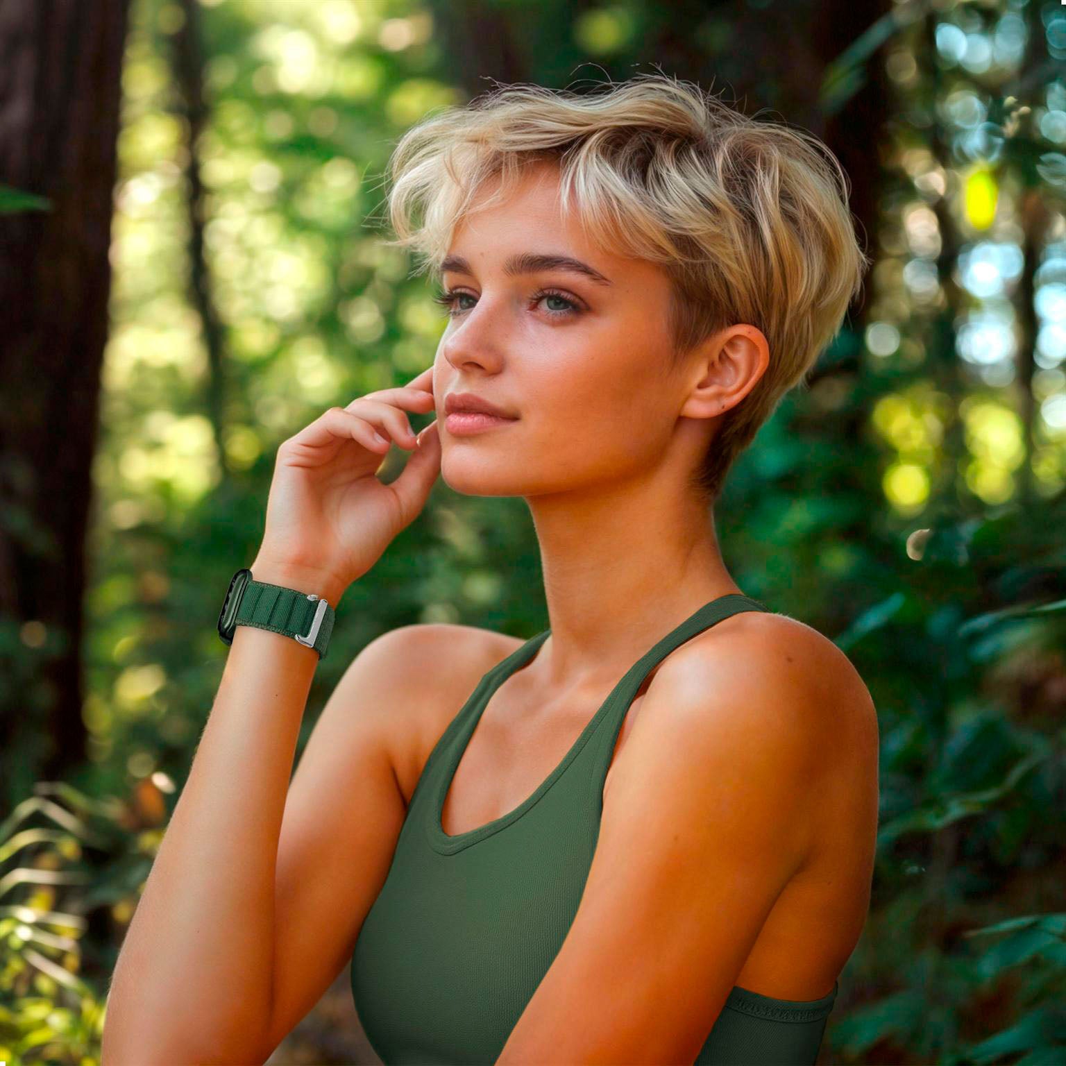 Active Loop für Apple Watch 11 (46mm) in der Farbe Petrol Green (Grün)