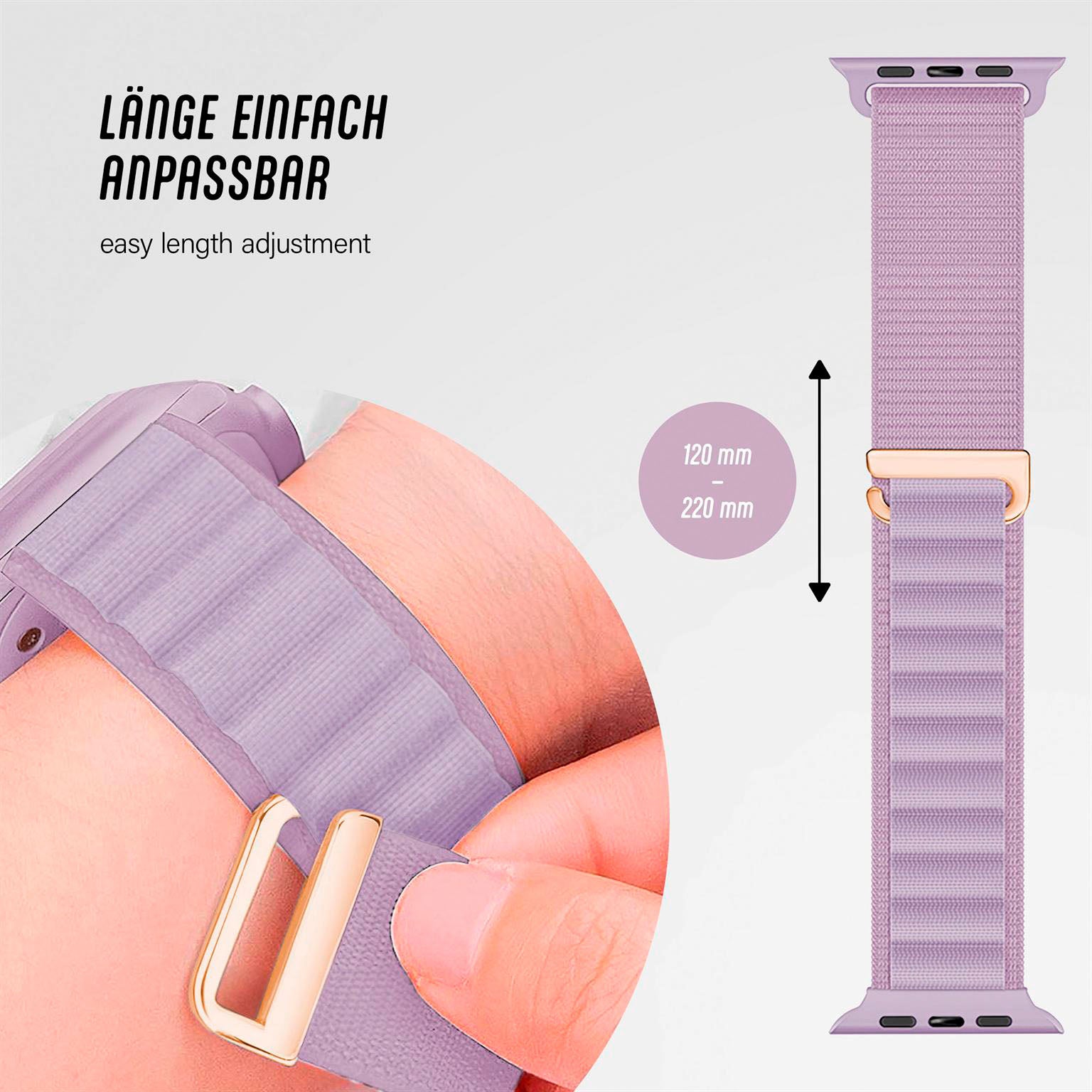 Active Loop für Apple Watch 11 (46mm) in der Farbe Lilac Lavender (Lila / Violett)
